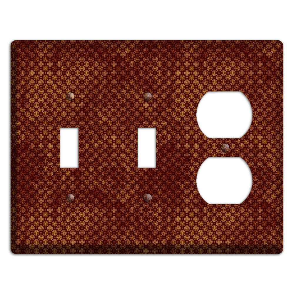 Maroon Tiny Circles 2 Toggle / Duplex Wallplate