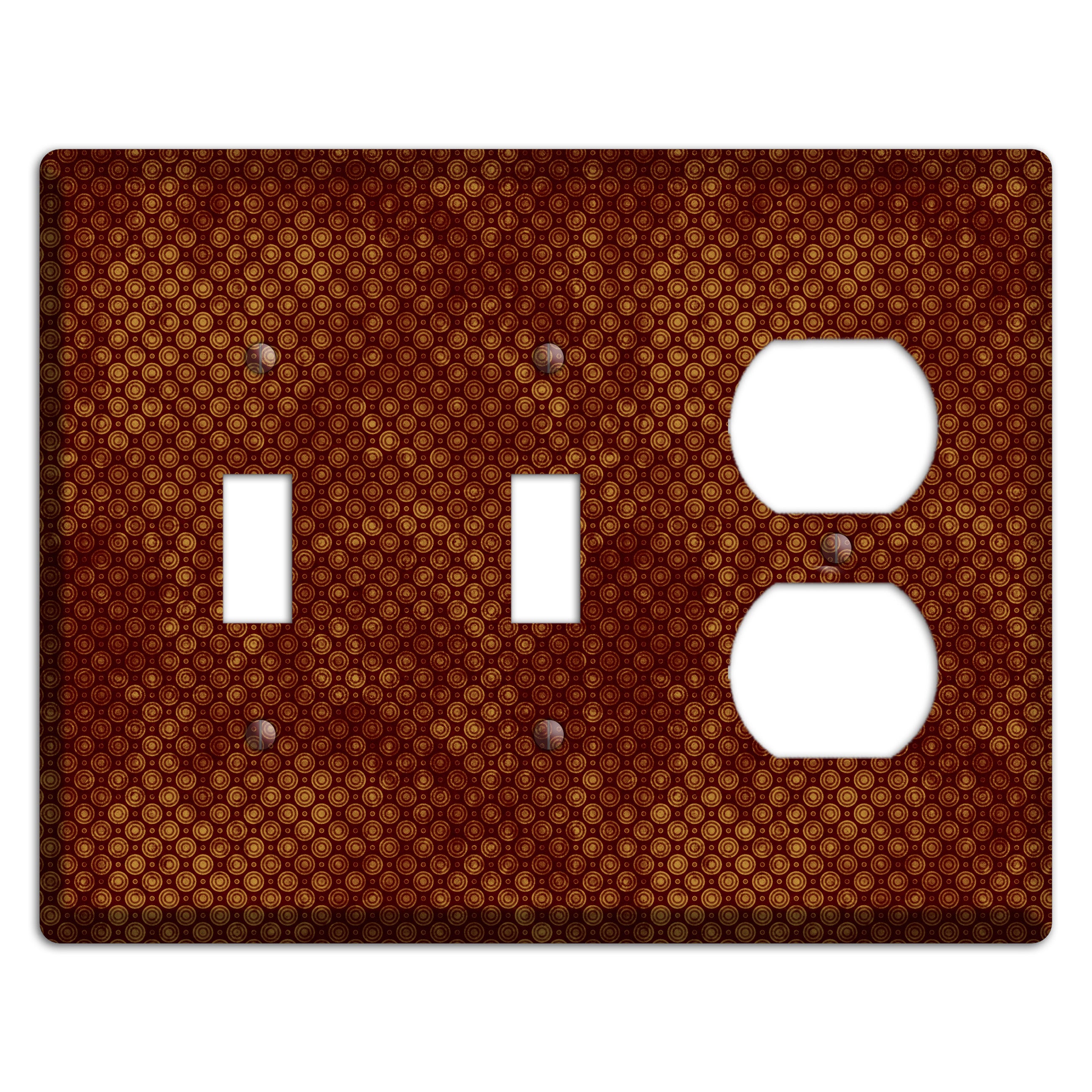Maroon Tiny Circles 2 Toggle / Duplex Wallplate