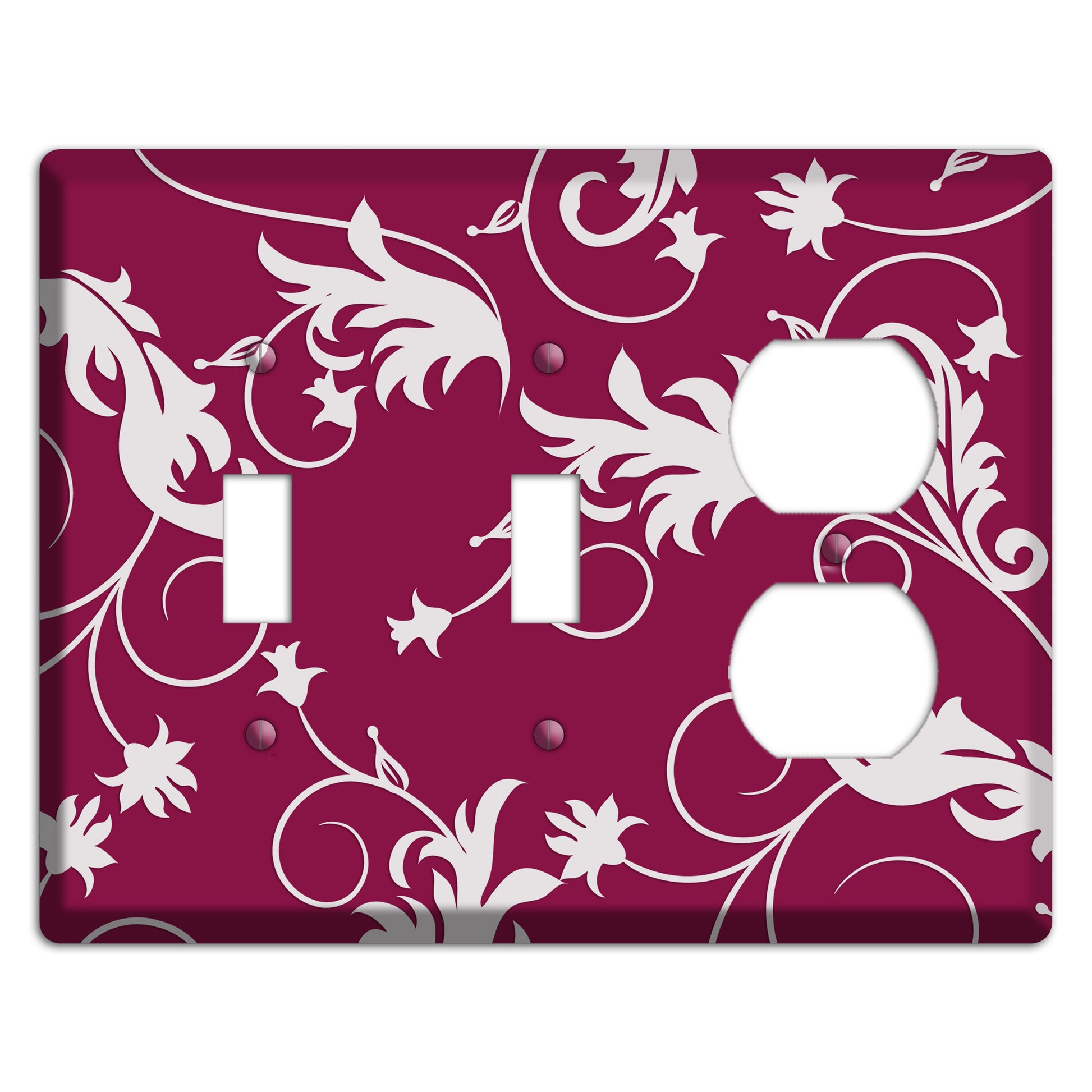 Fuschia Victorian Sprig 2 Toggle / Duplex Wallplate