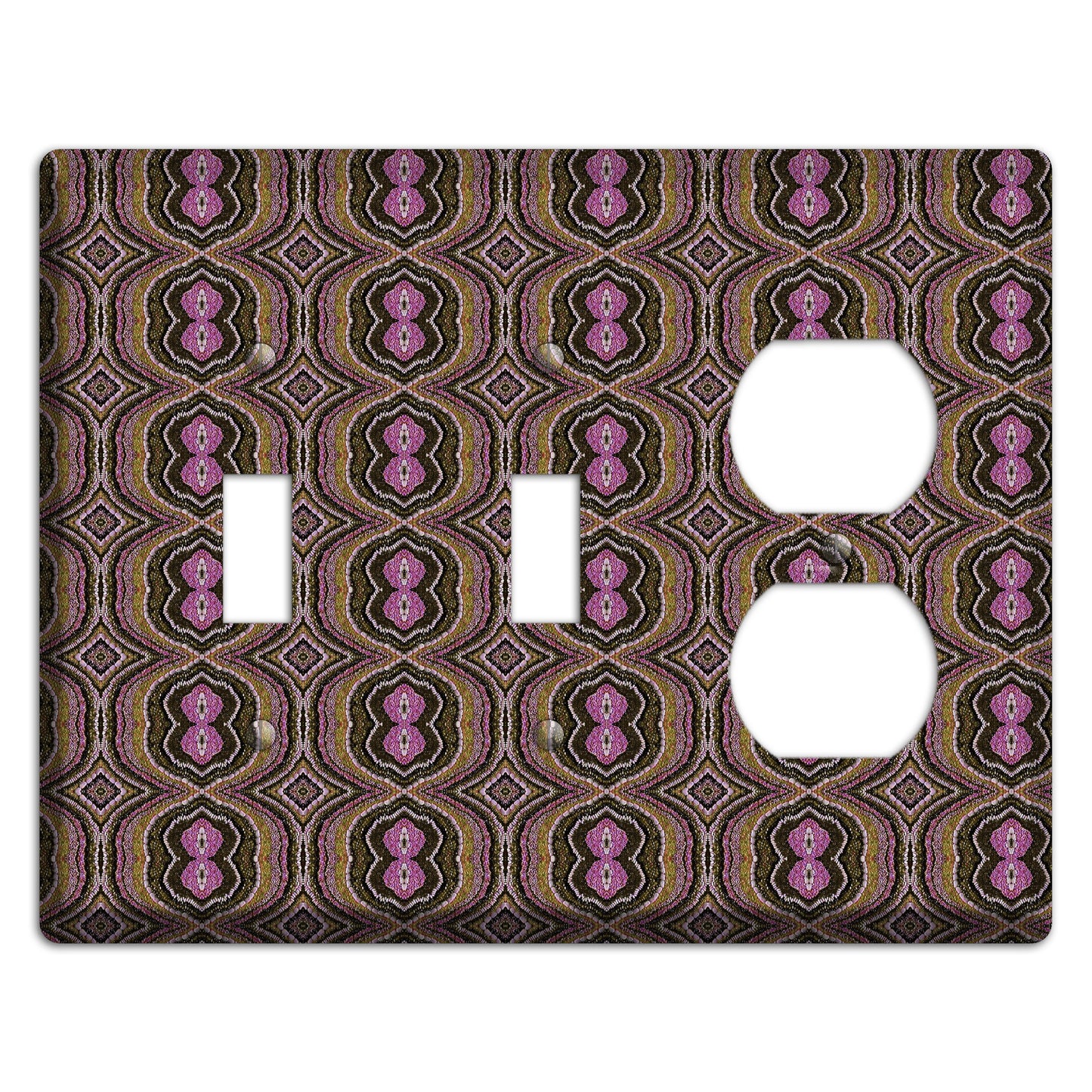 Pink and Brown Tapestry 2 Toggle / Duplex Wallplate