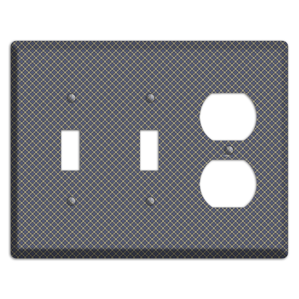 Blue-grey Arabesque 2 Toggle / Duplex Wallplate