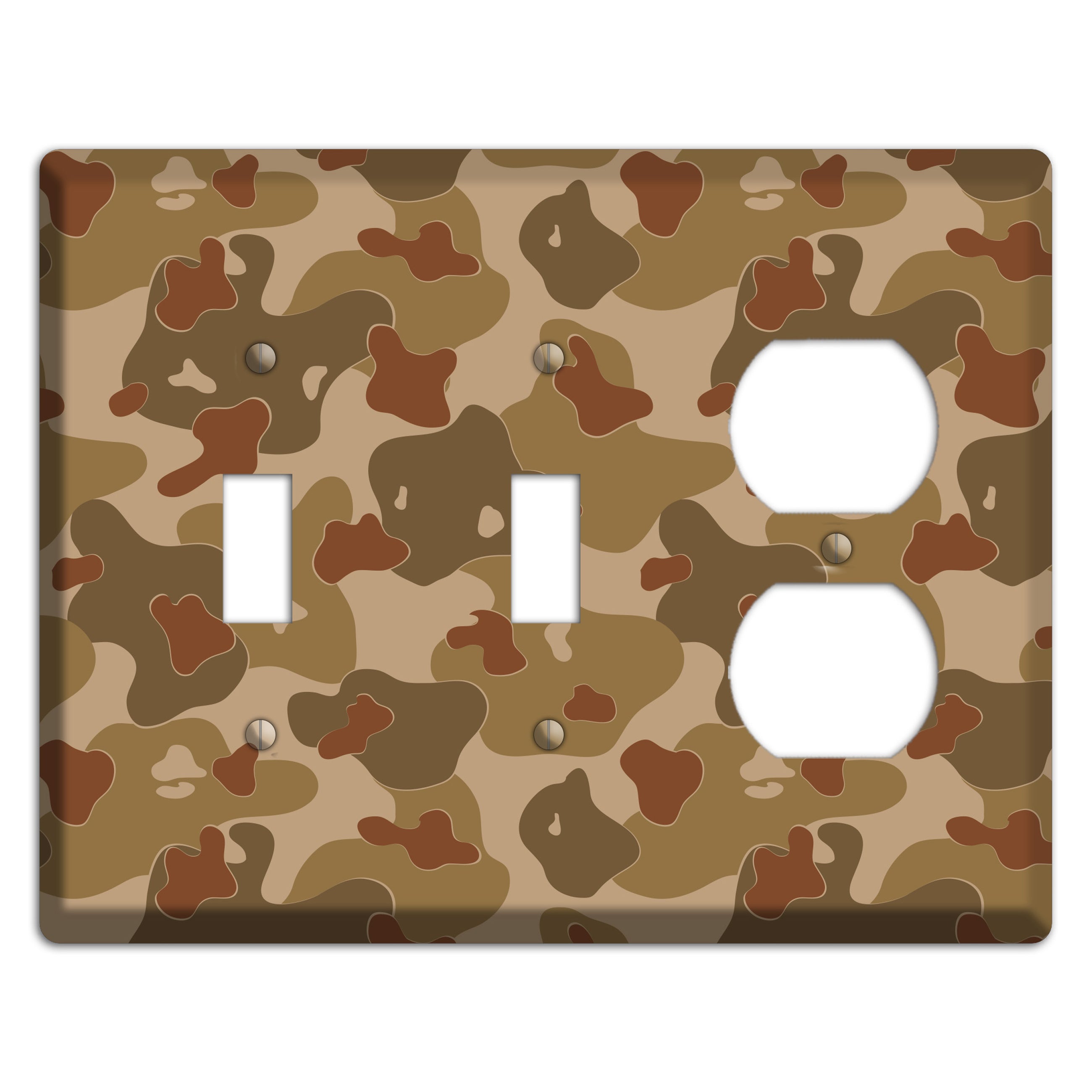 Earth Brown Camo 2 Toggle / Duplex Wallplate