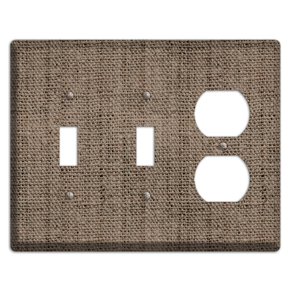 Coffee Burlap 2 Toggle / Duplex Wallplate