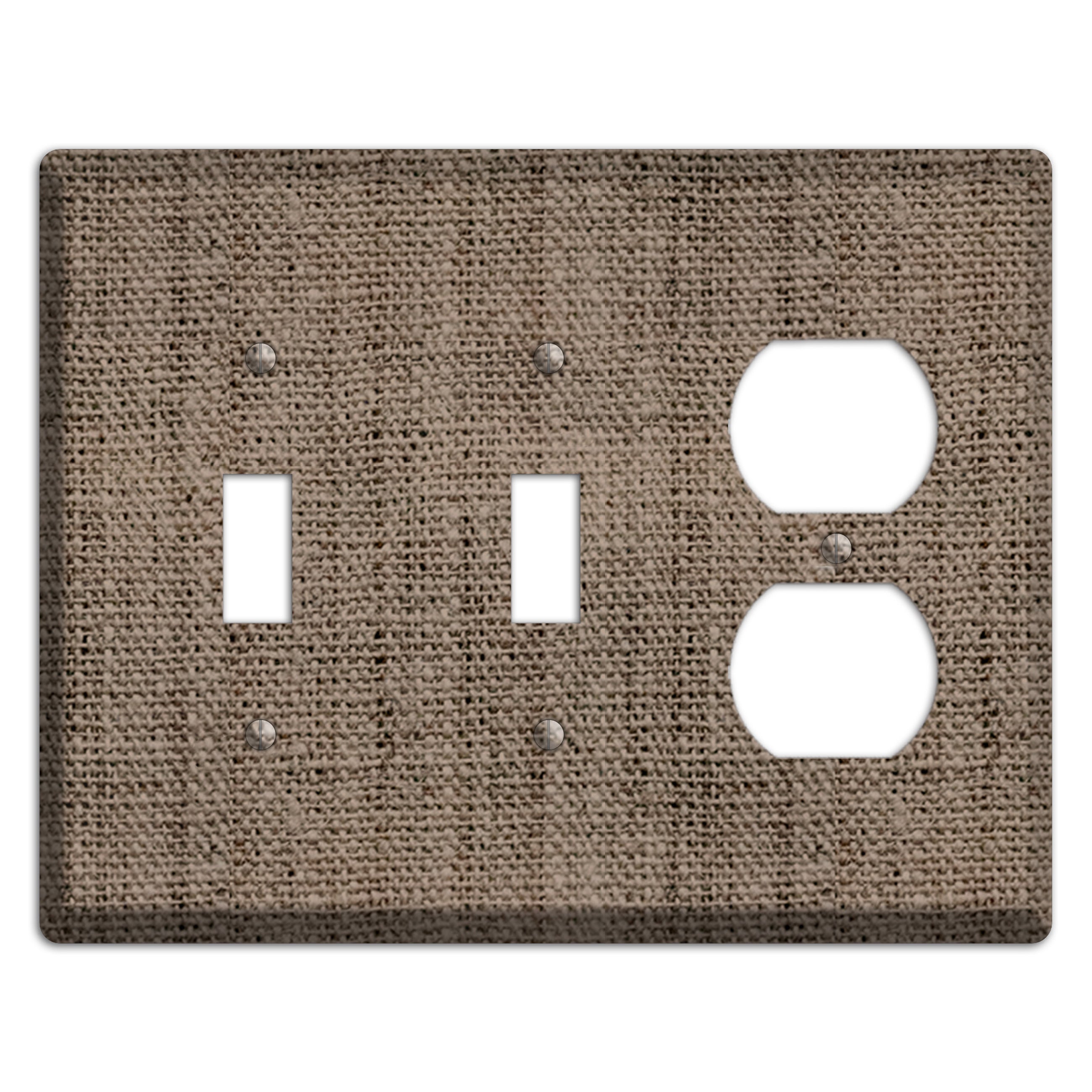 Coffee Burlap 2 Toggle / Duplex Wallplate