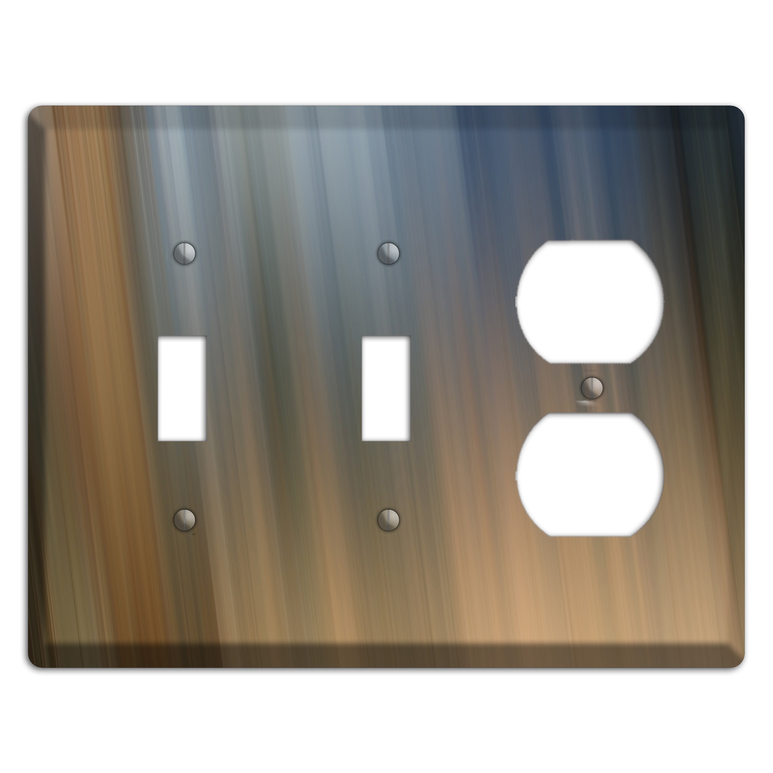 Brown and Blue-grey Ray of Light 2 Toggle / Duplex Wallplate