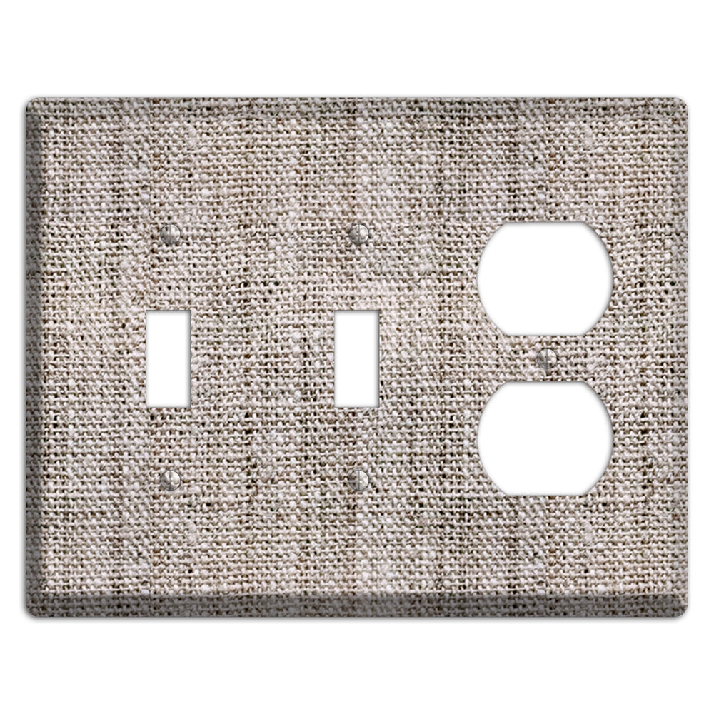 Natural Gray Burlap 2 Toggle / Duplex Wallplate