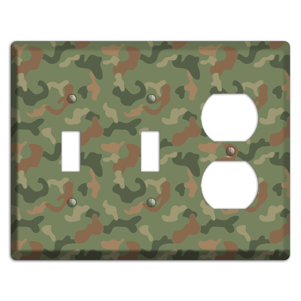 Jungle Green Camo 2 Toggle / Duplex Wallplate