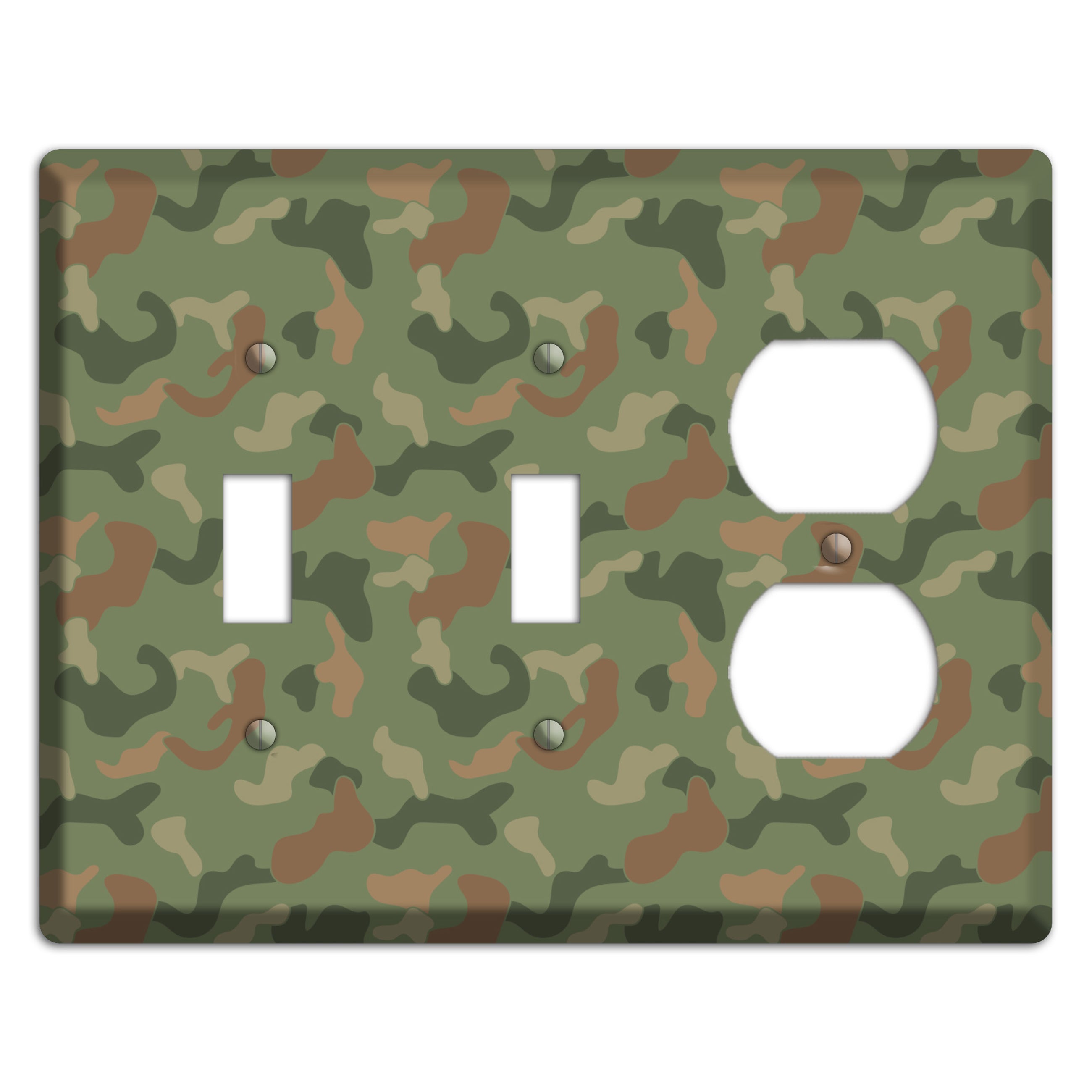 Jungle Green Camo 2 Toggle / Duplex Wallplate