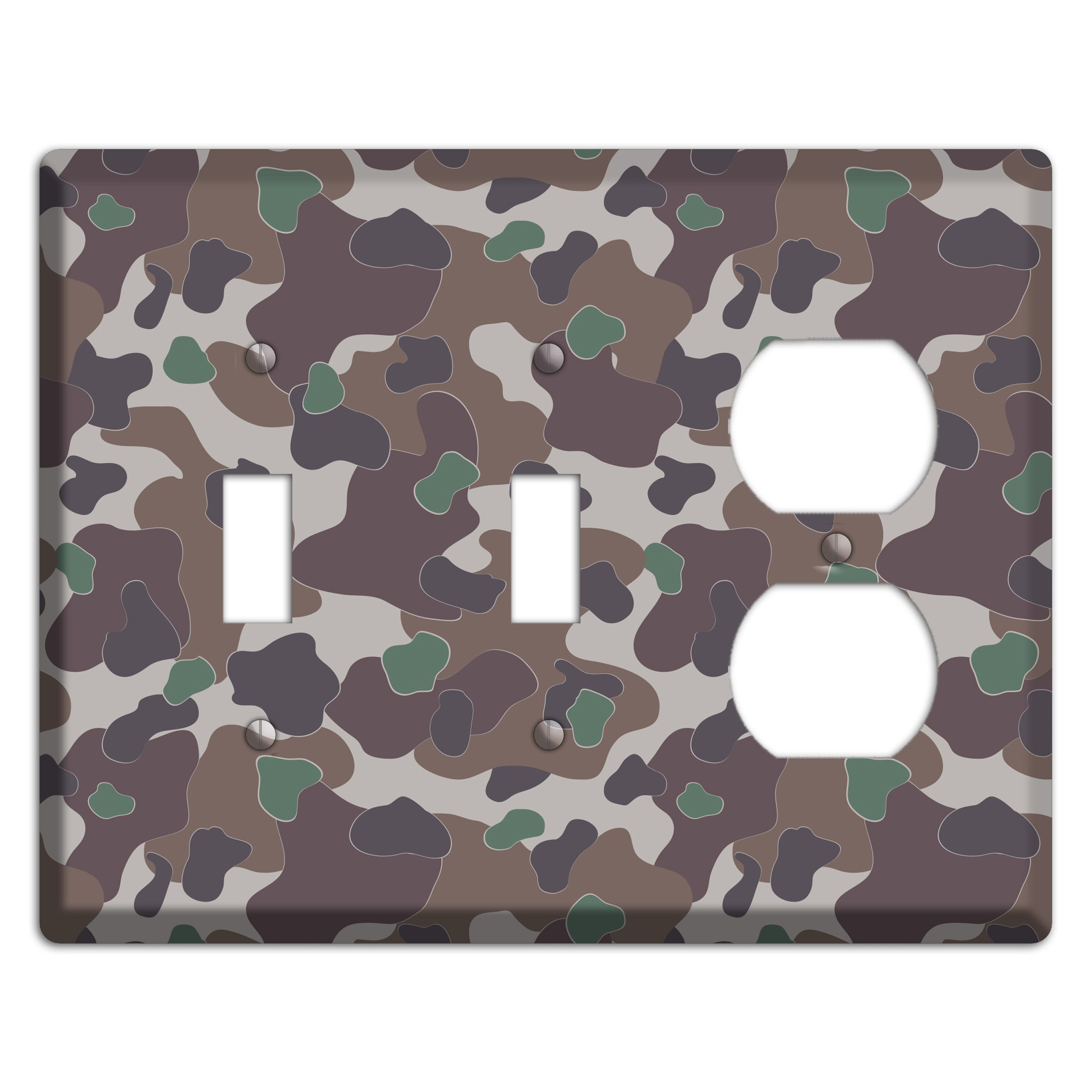 Dark Brown Camo 2 Toggle / Duplex Wallplate