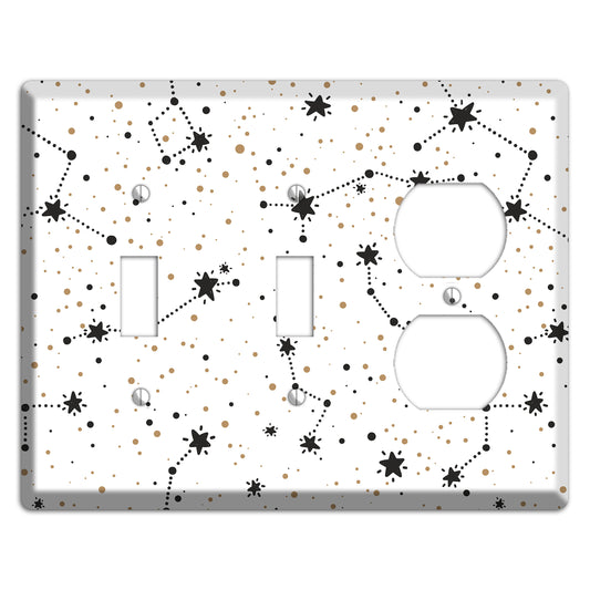 Constellations White 2 Toggle / Duplex Wallplate