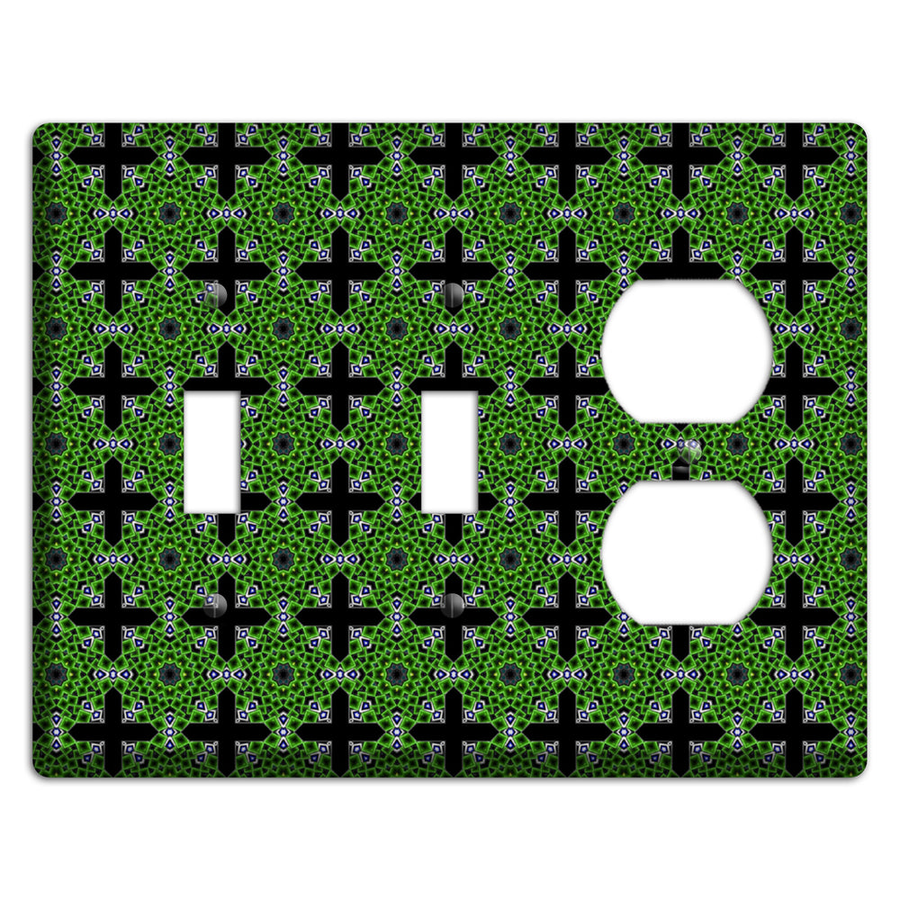 Green Foulard 3 2 Toggle / Duplex Wallplate
