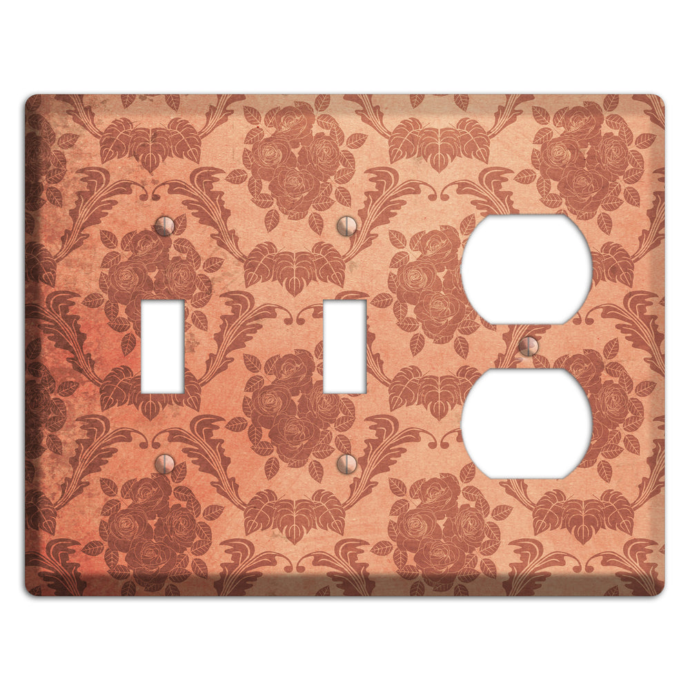 Contessa Vintage Rose Damask 2 Toggle / Duplex Wallplate