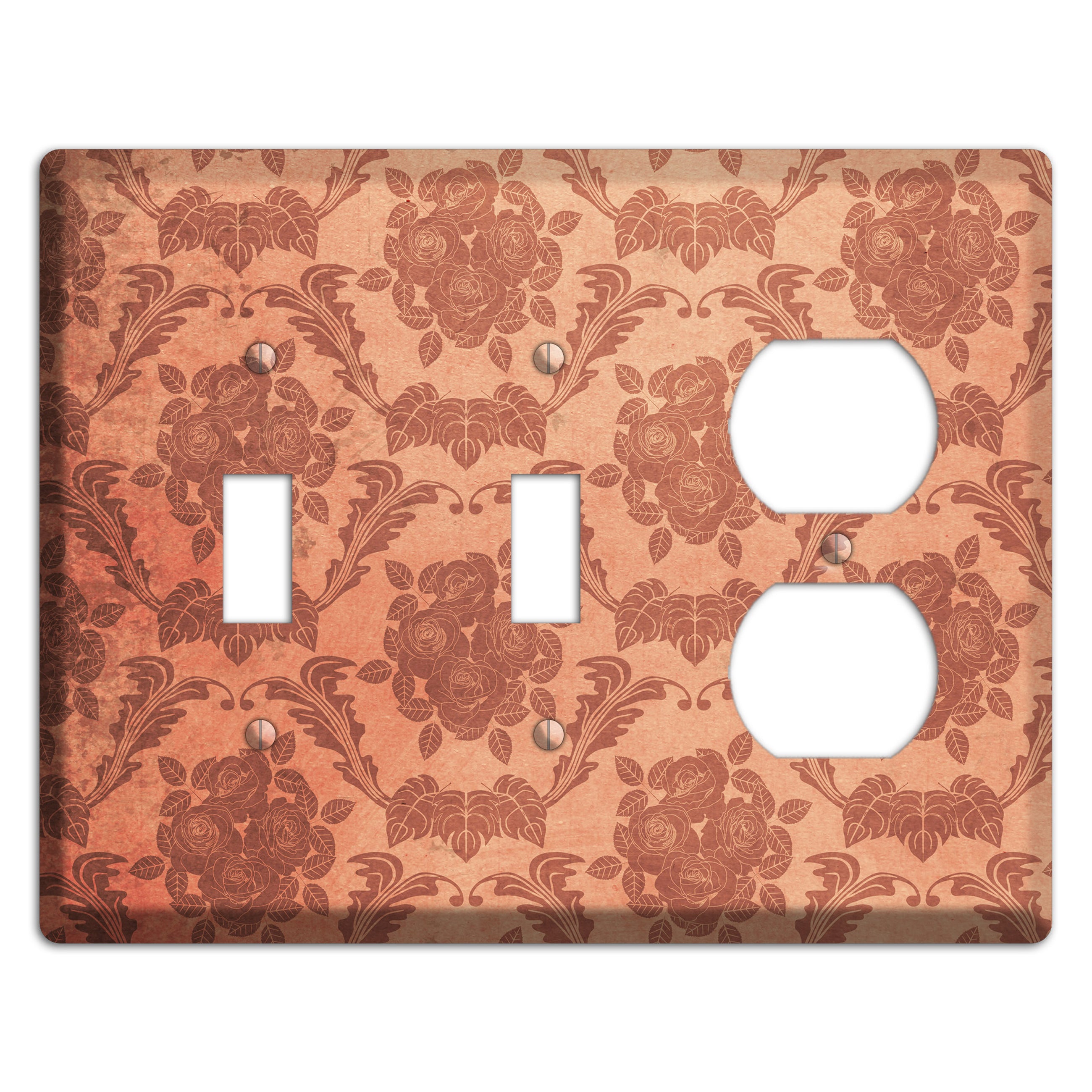 Contessa Vintage Rose Damask 2 Toggle / Duplex Wallplate