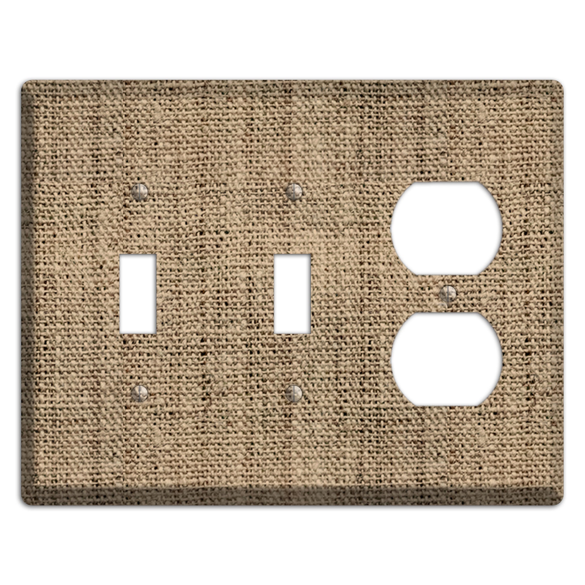 Donkey Brown Burlap 2 Toggle / Duplex Wallplate