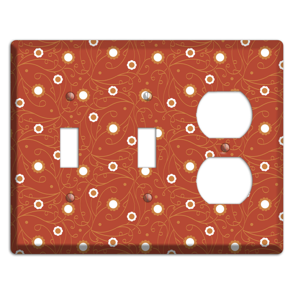 Red Vine Floral 2 Toggle / Duplex Wallplate