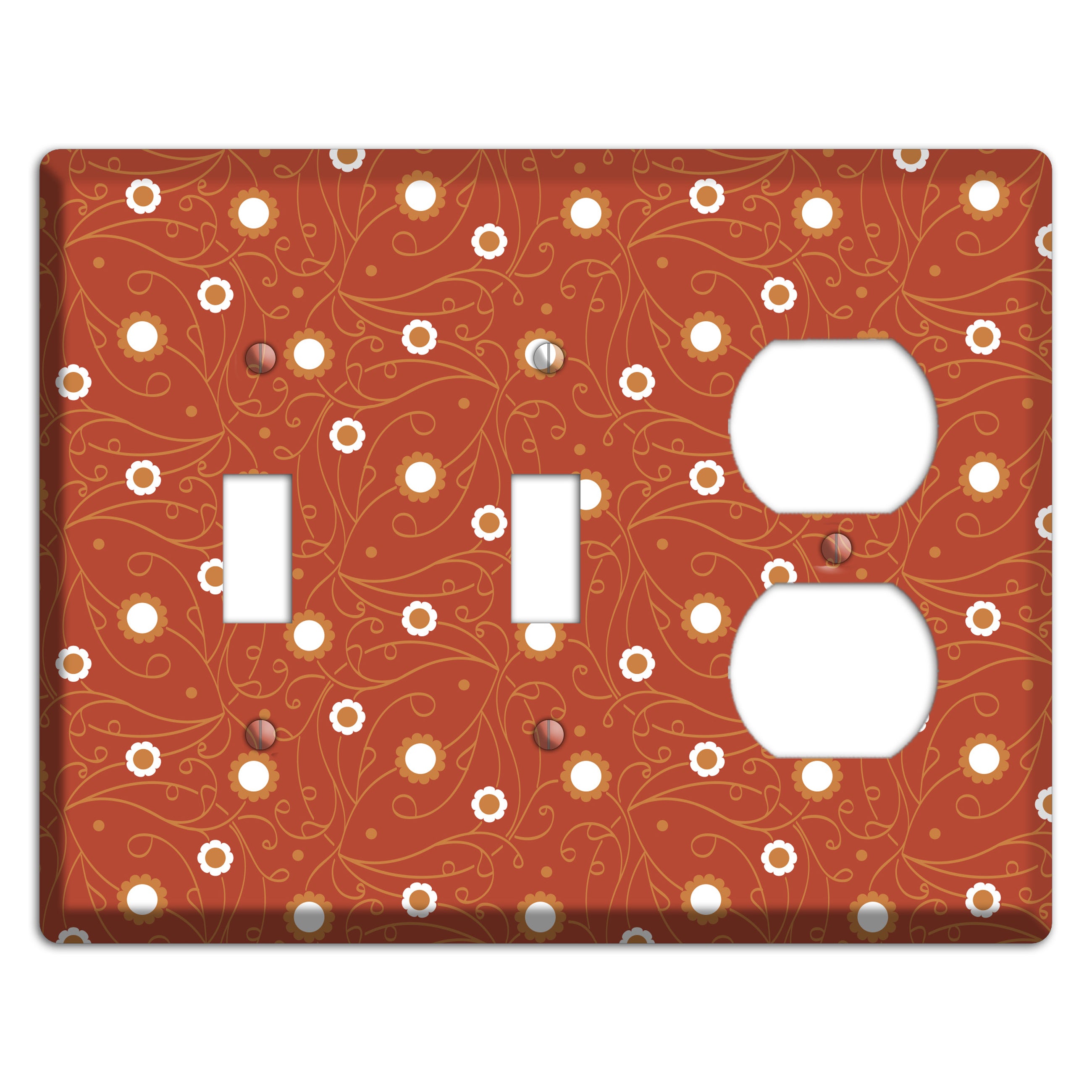 Red Vine Floral 2 Toggle / Duplex Wallplate