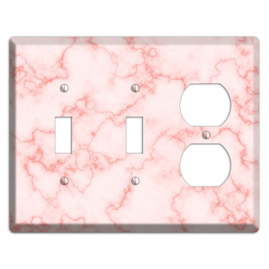 Pink Stained Marble 2 Toggle / Duplex Wallplate