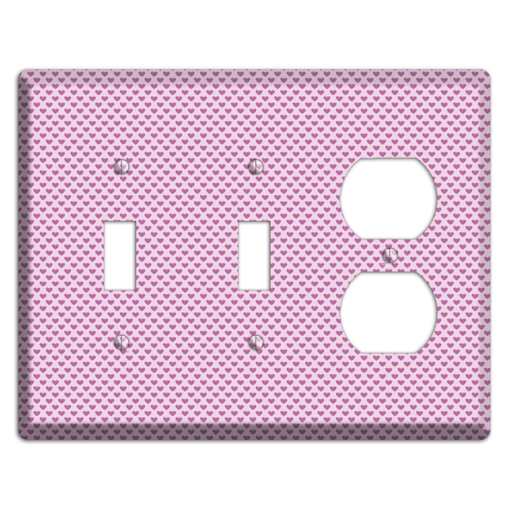 Pink Hearts 2 Toggle / Duplex Wallplate