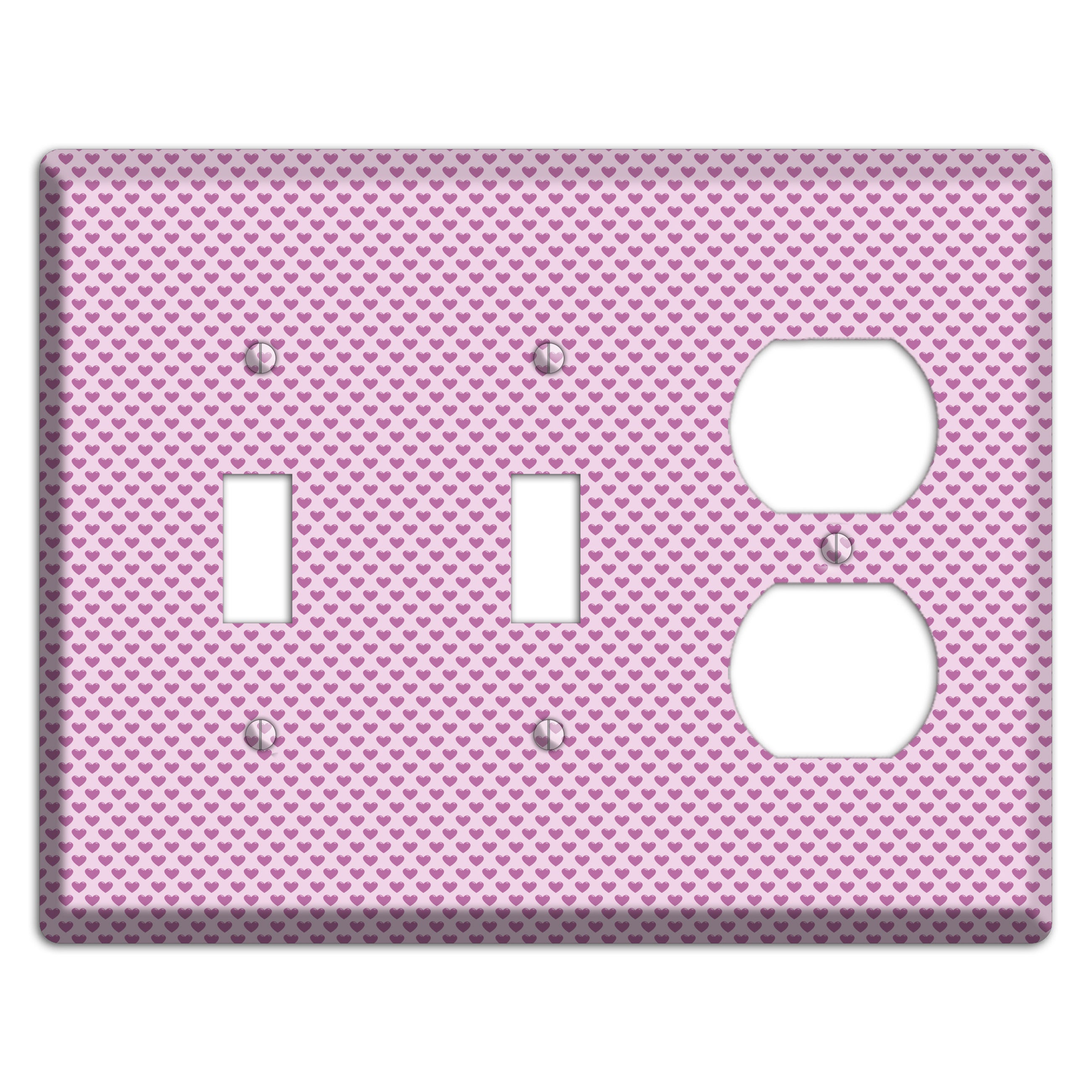Pink Hearts 2 Toggle / Duplex Wallplate