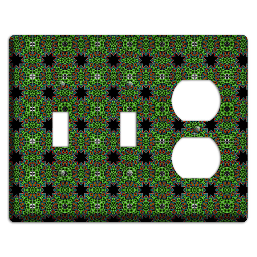 Green Foulard 2 2 Toggle / Duplex Wallplate