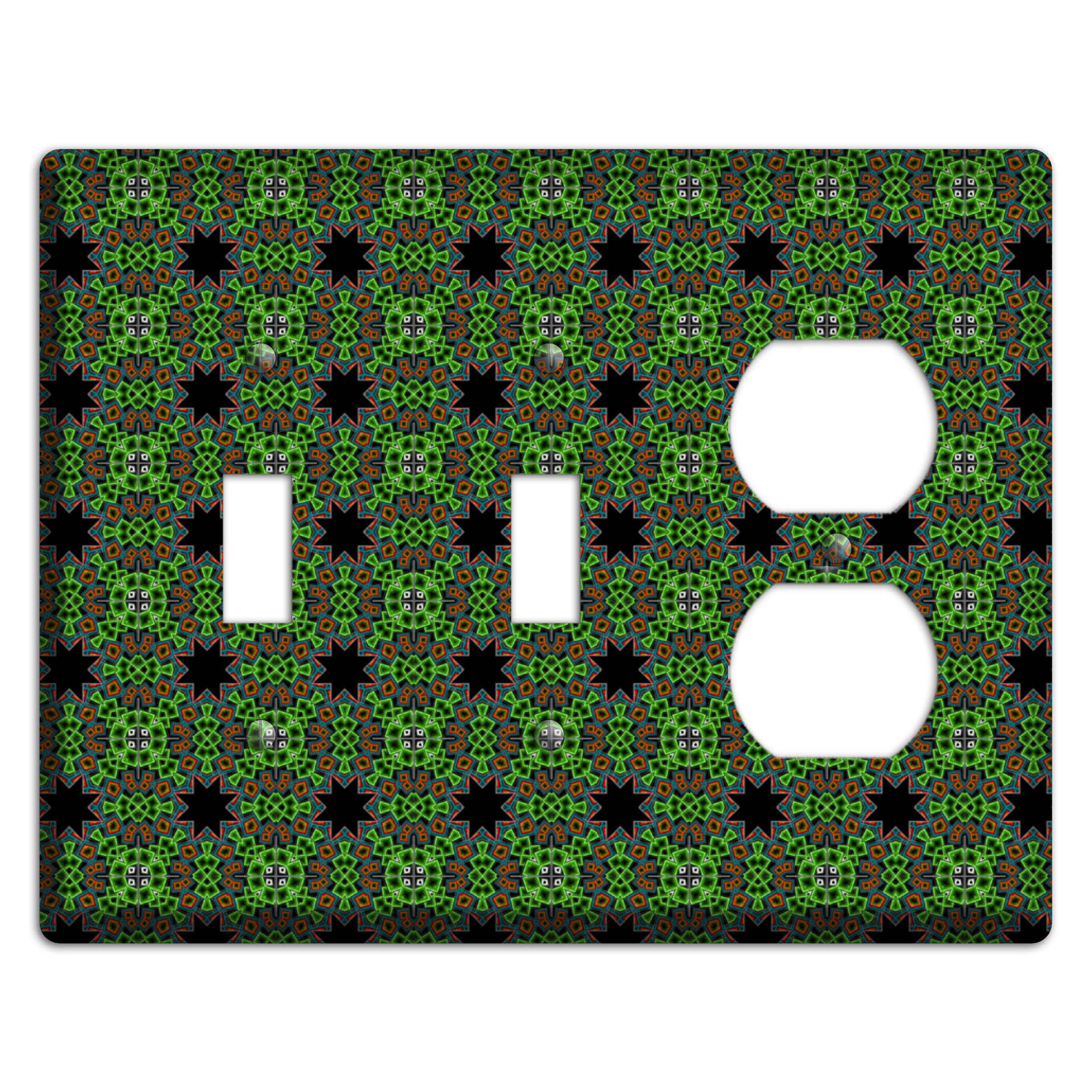 Green Foulard 2 2 Toggle / Duplex Wallplate