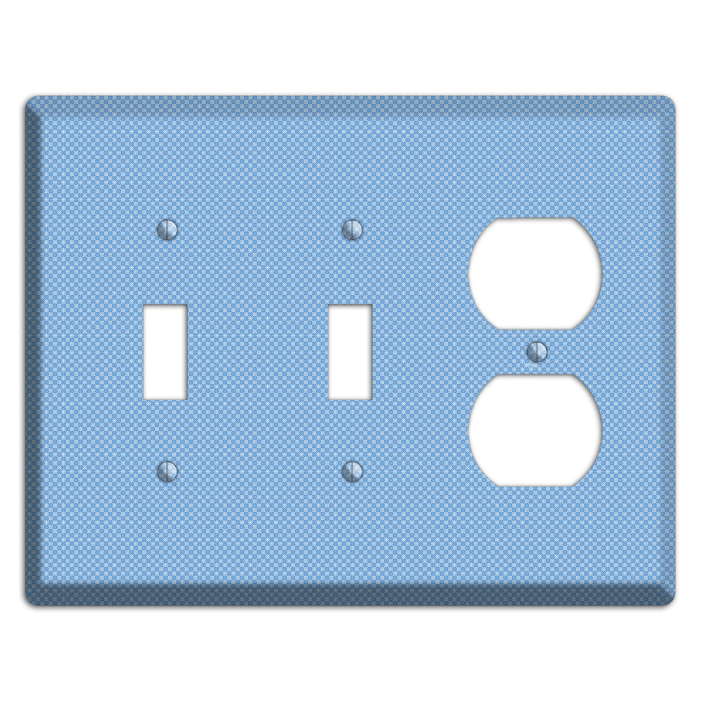 Light Blue Tiny Check 2 Toggle / Duplex Wallplate