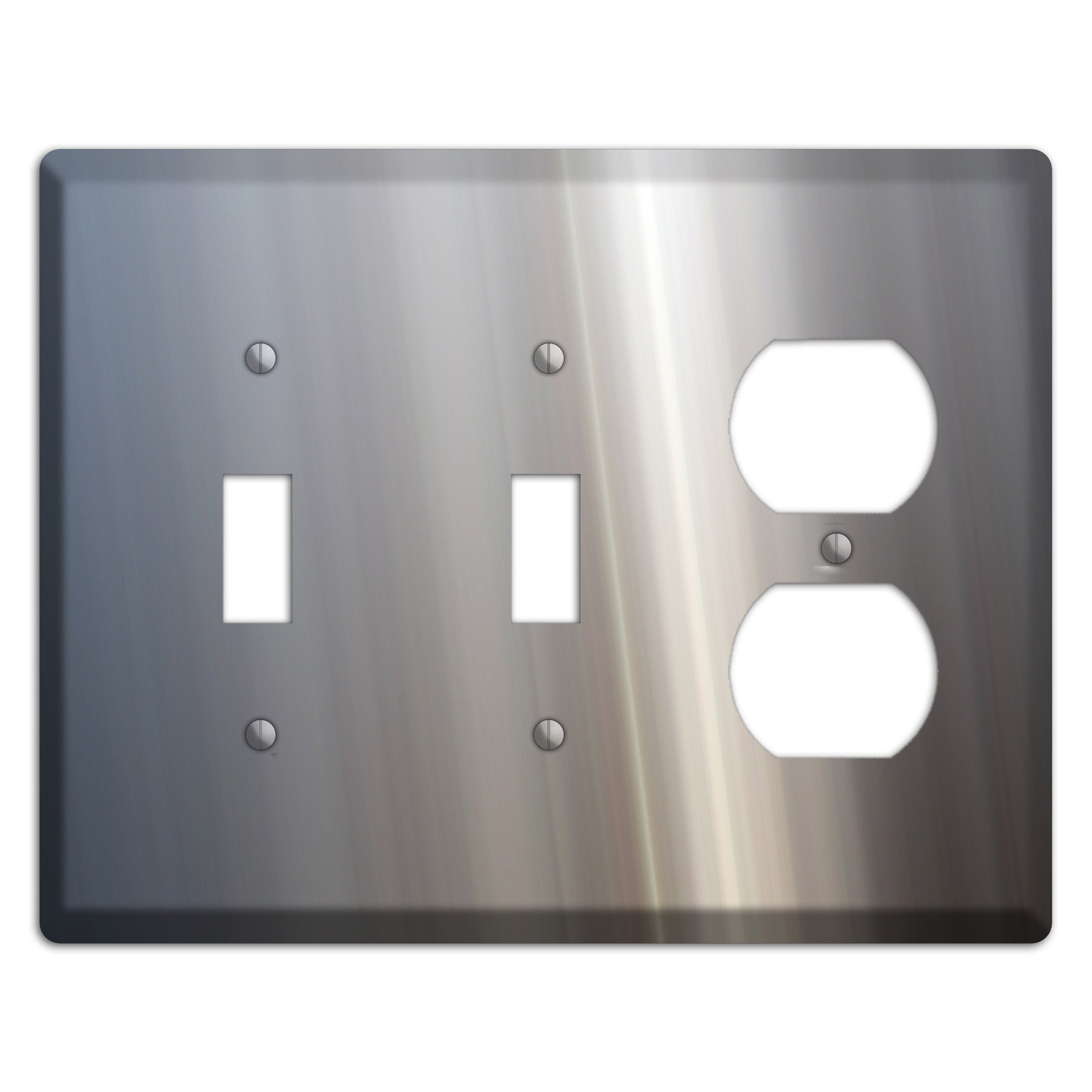 White with Blue Retro Burst 2 Toggle / Duplex Wallplate