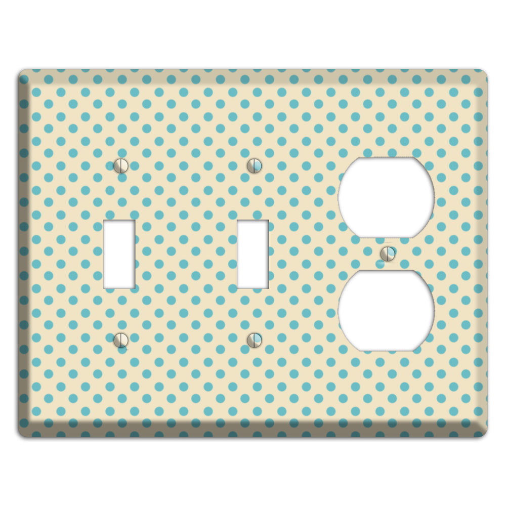 Soft Green Polka Dots 2 Toggle / Duplex Wallplate