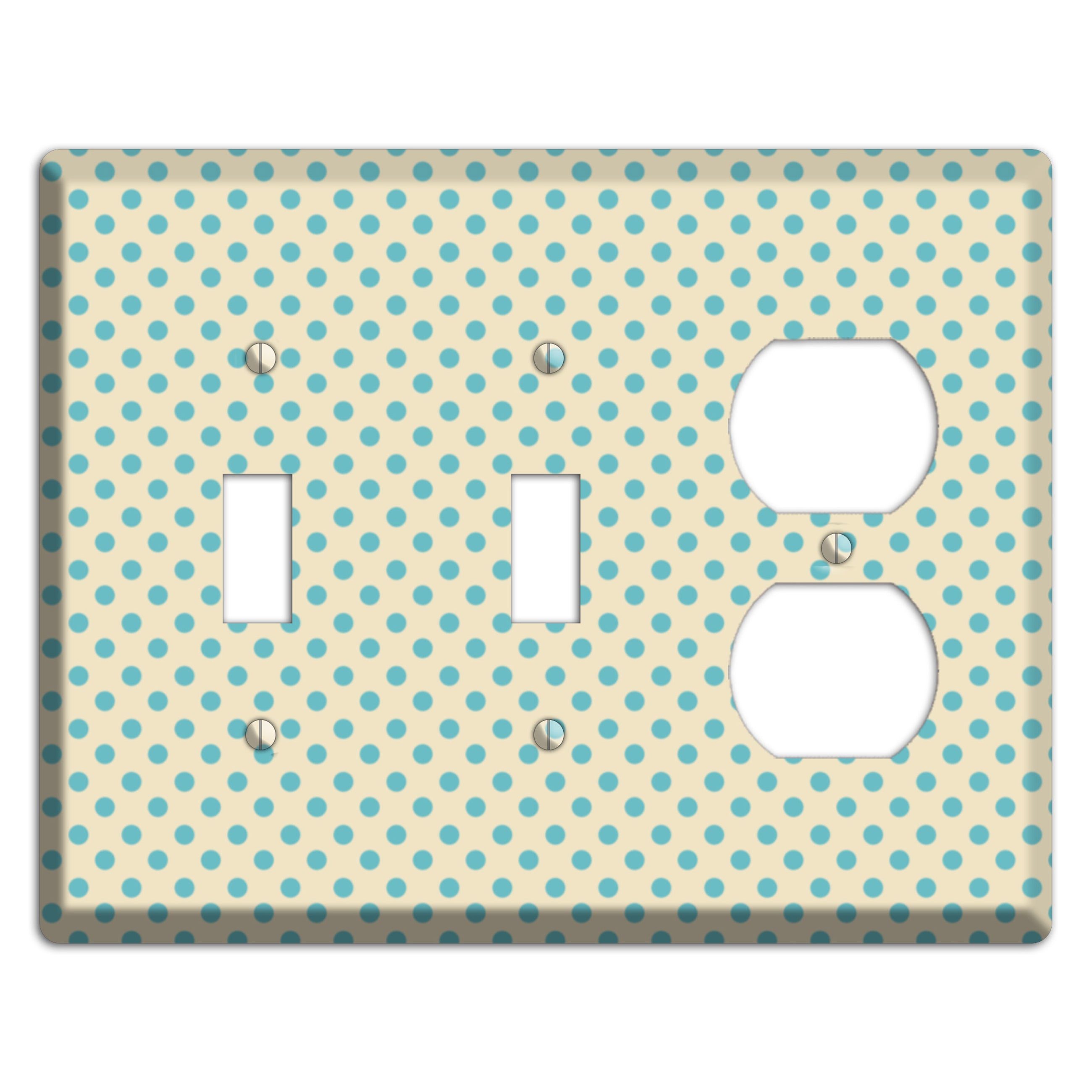 Soft Green Polka Dots 2 Toggle / Duplex Wallplate
