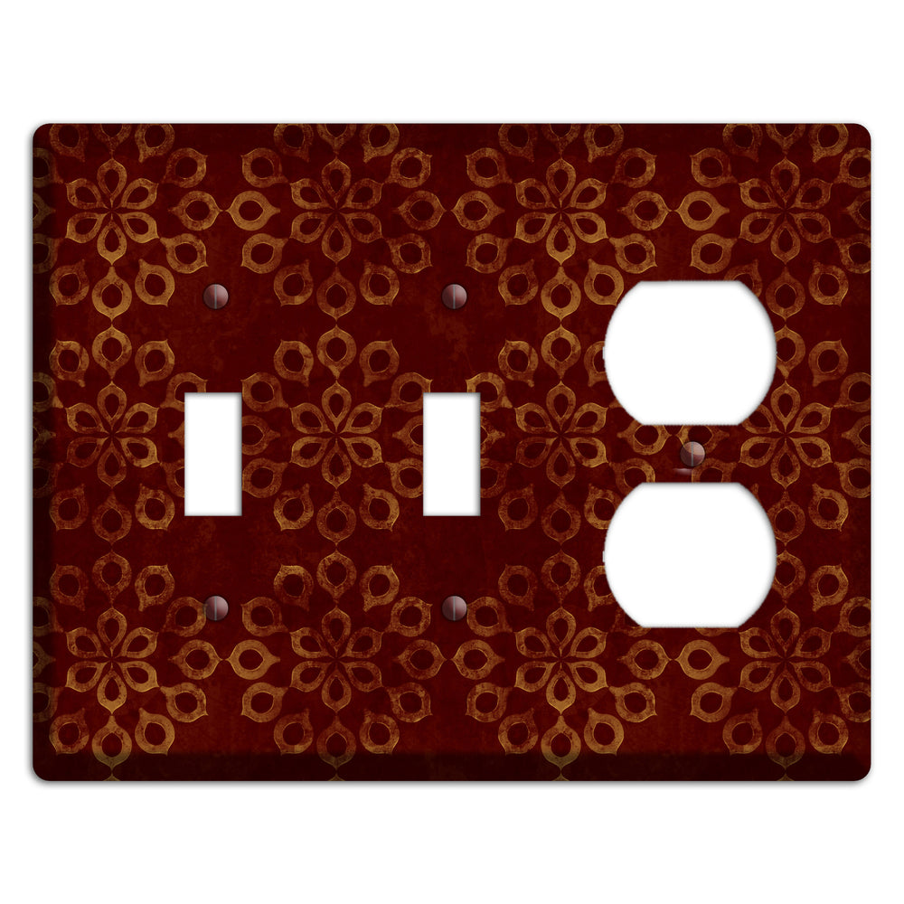 Maroon Grunge Suzani 2 Toggle / Duplex Wallplate