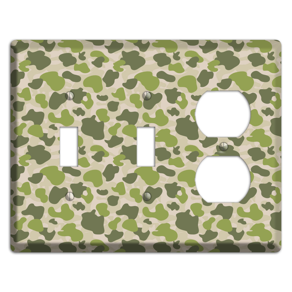 Jungle Green Parachute Camo 2 Toggle / Duplex Wallplate