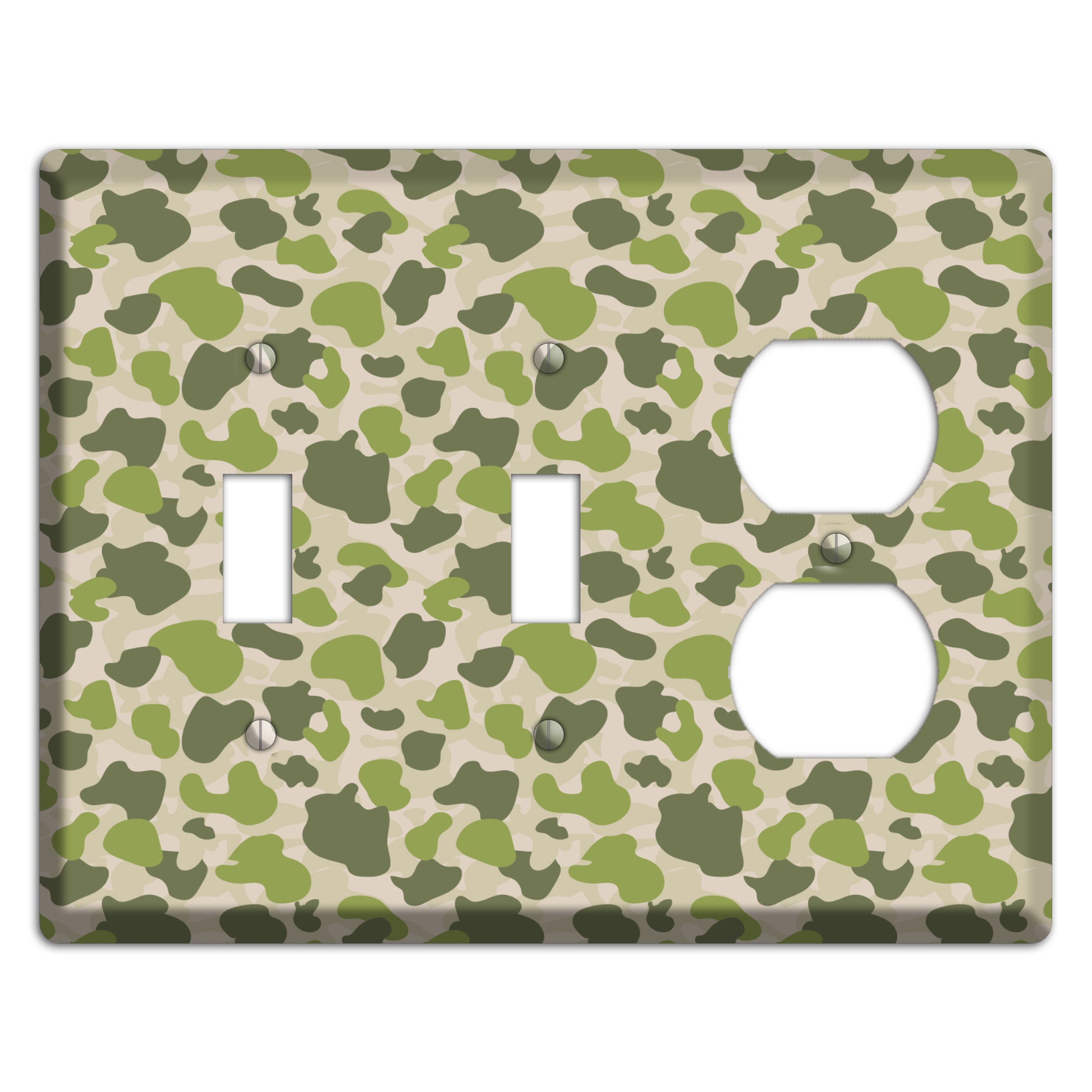 Jungle Green Parachute Camo 2 Toggle / Duplex Wallplate
