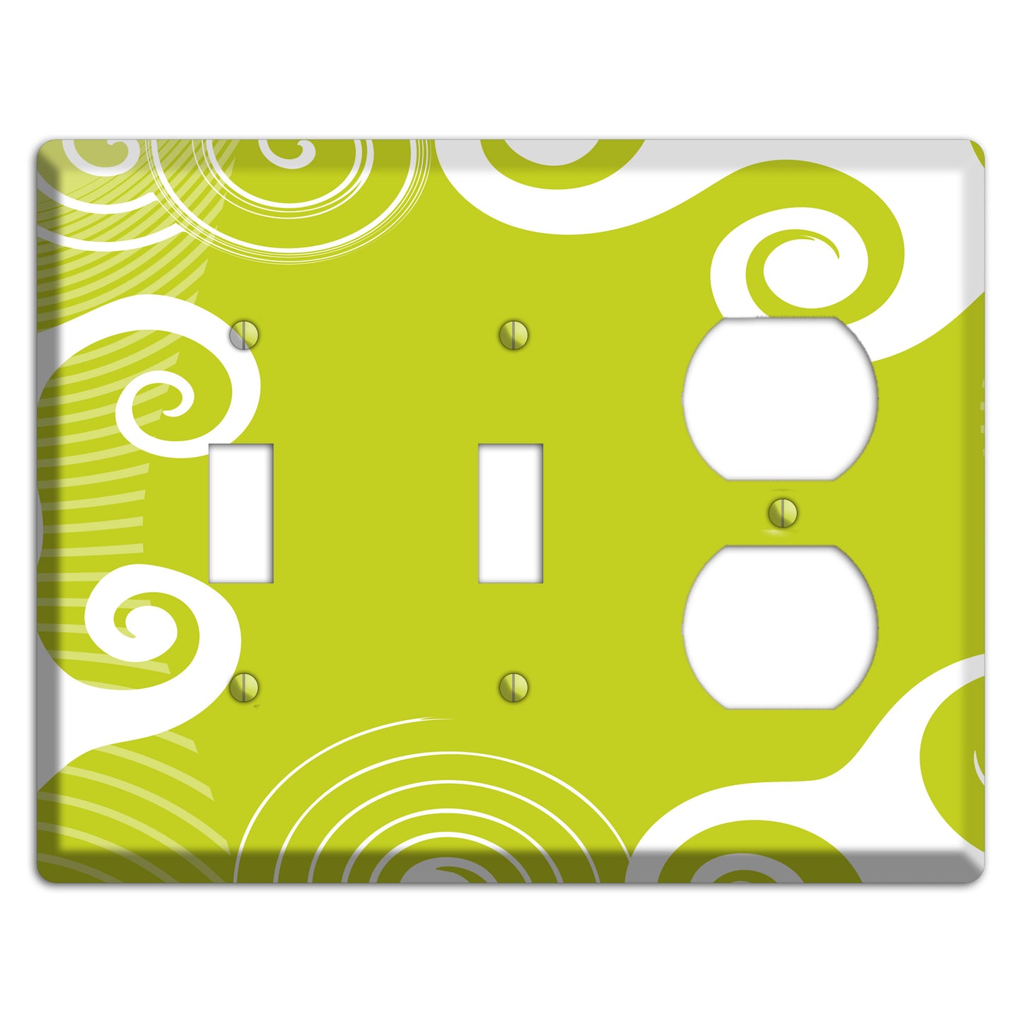 Abstract Green 2 Toggle / Duplex Wallplate