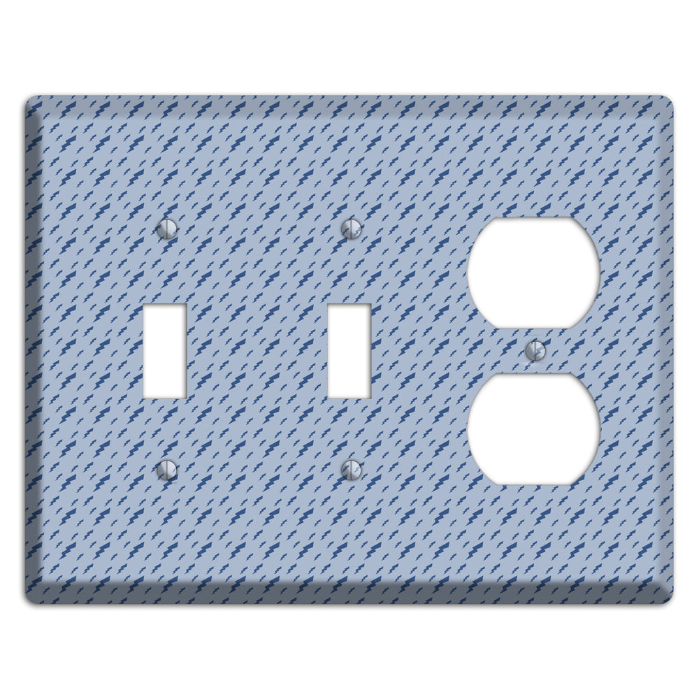 Blue Bolts 2 Toggle / Duplex Wallplate