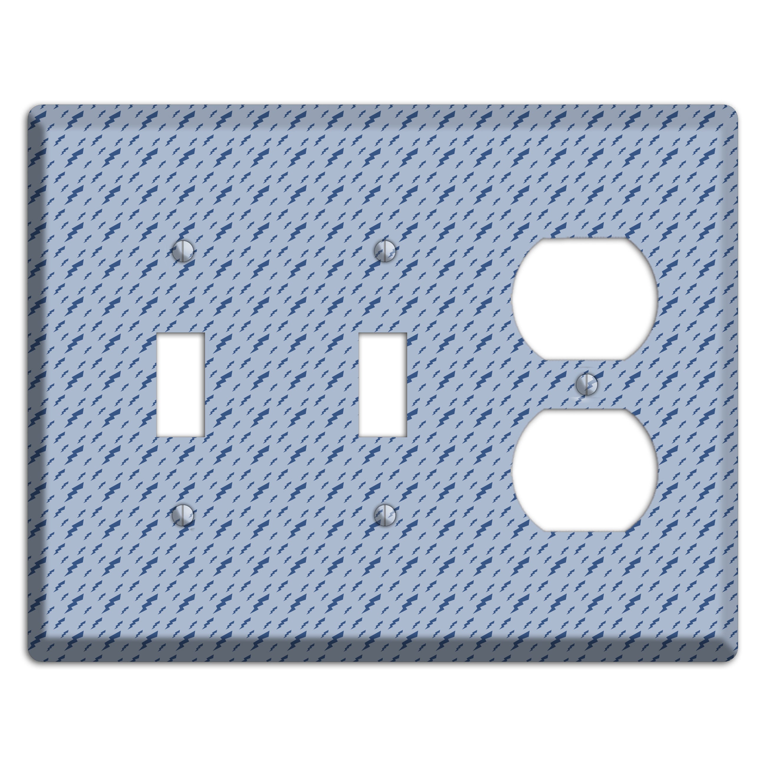 Blue Bolts 2 Toggle / Duplex Wallplate
