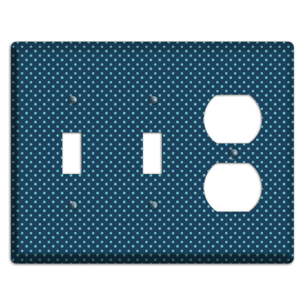 Multi Blue Tiny Polka Dots 2 Toggle / Duplex Wallplate