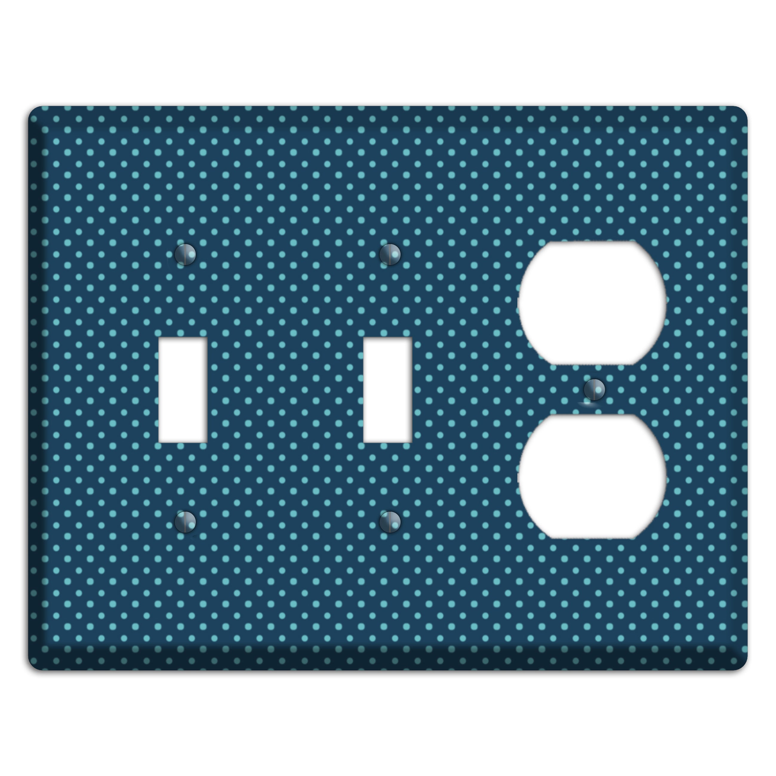 Multi Blue Tiny Polka Dots 2 Toggle / Duplex Wallplate