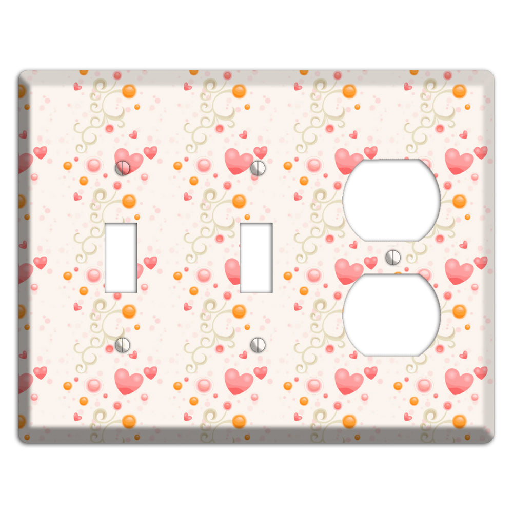 Bubbly Hearts 2 Toggle / Duplex Wallplate