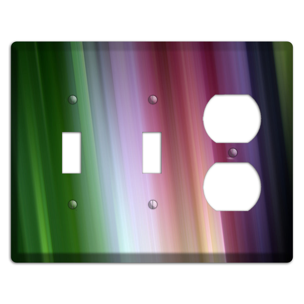 Green Lavender and Pink Ray of Light 2 Toggle / Duplex Wallplate
