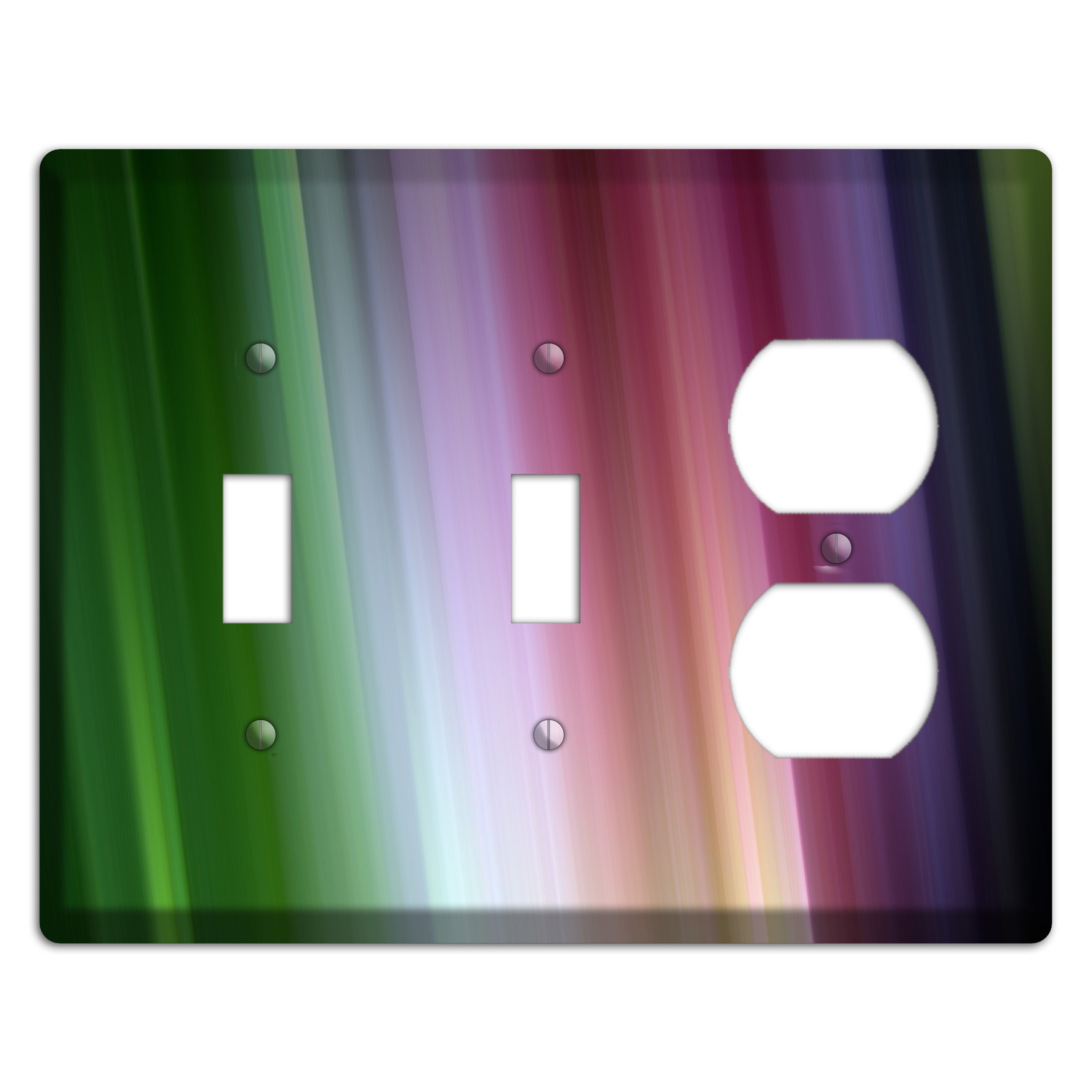 Green Lavender and Pink Ray of Light 2 Toggle / Duplex Wallplate