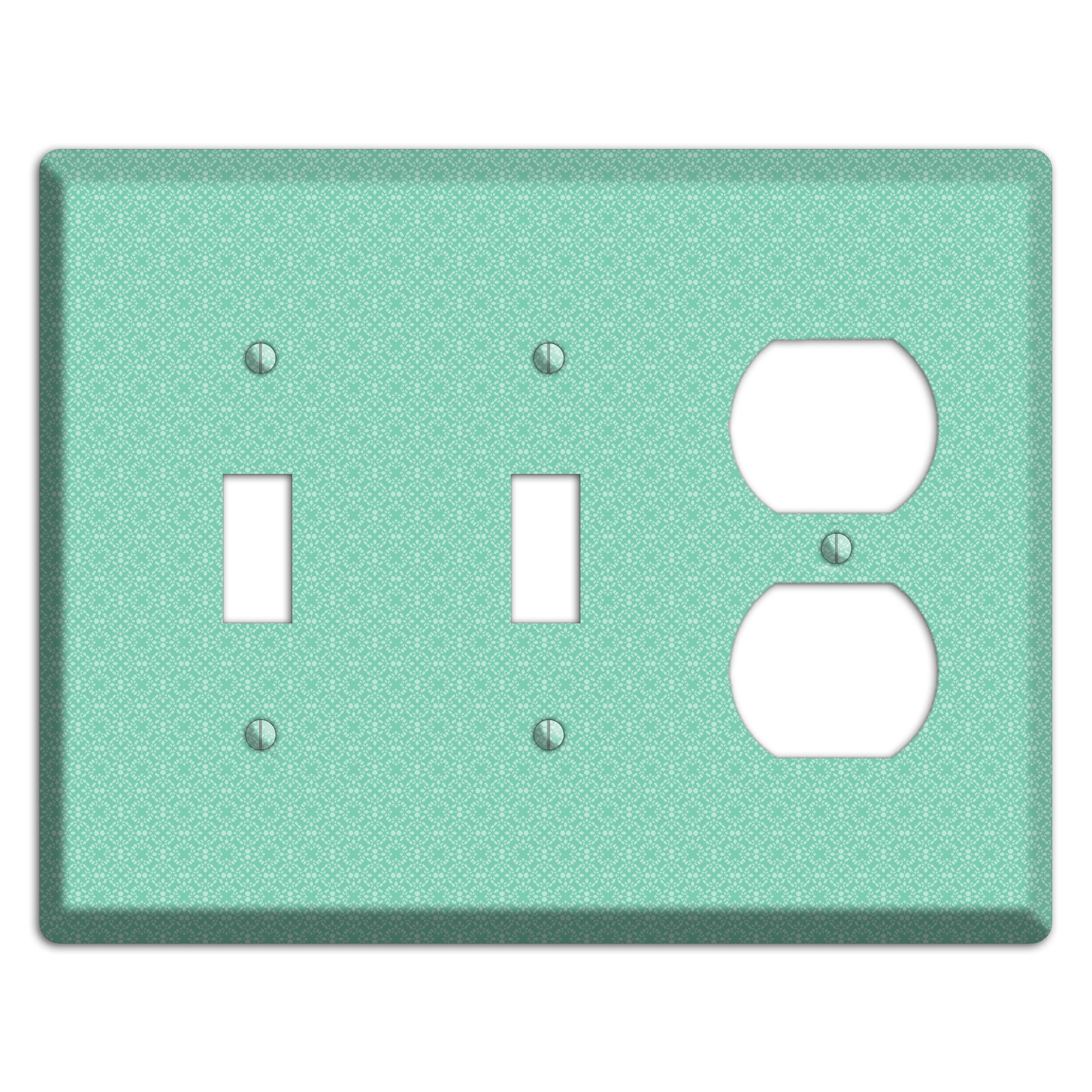Aqua Calico Cartouche 2 Toggle / Duplex Wallplate
