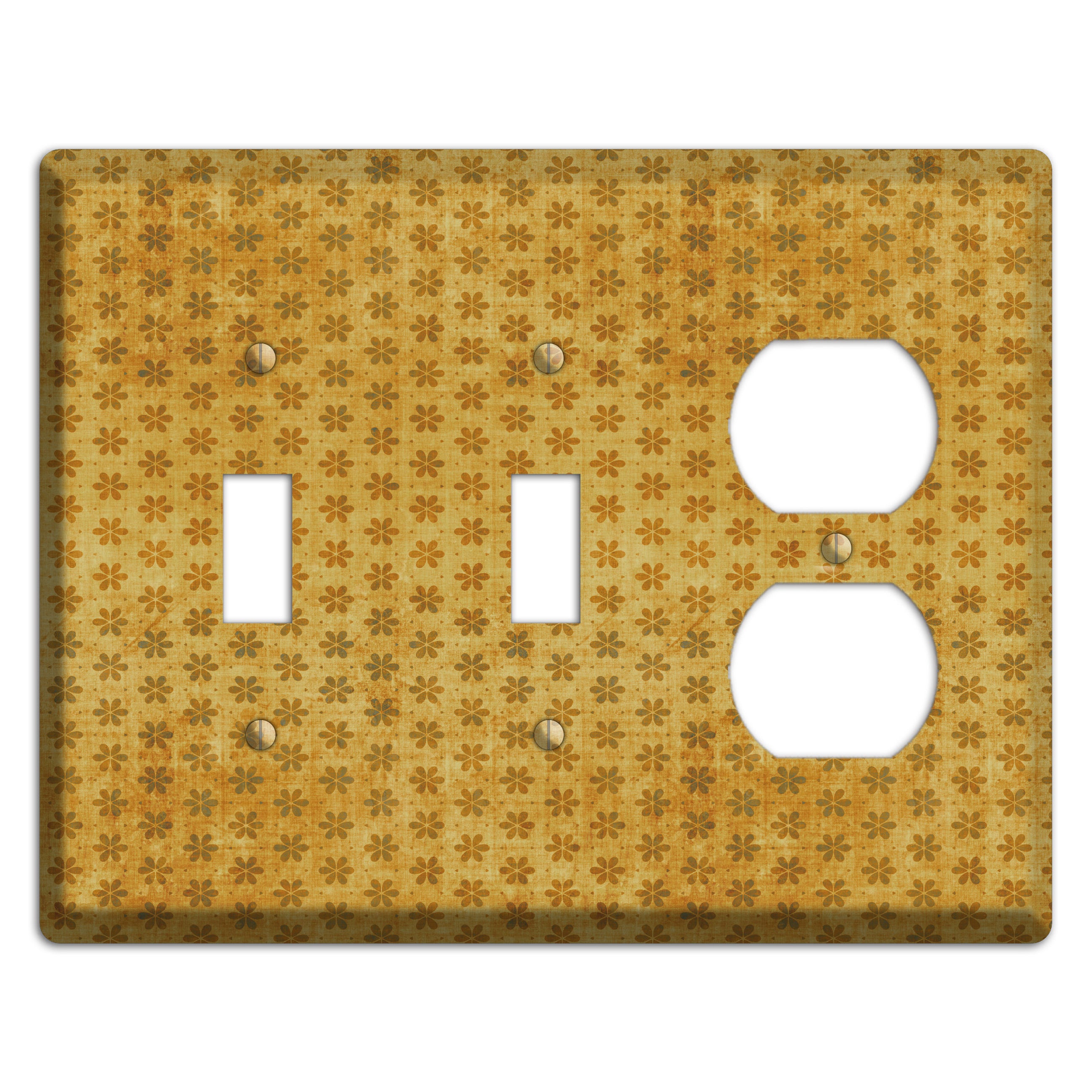 Lavender Grunge Floral Contour 2 Toggle / Duplex Wallplate