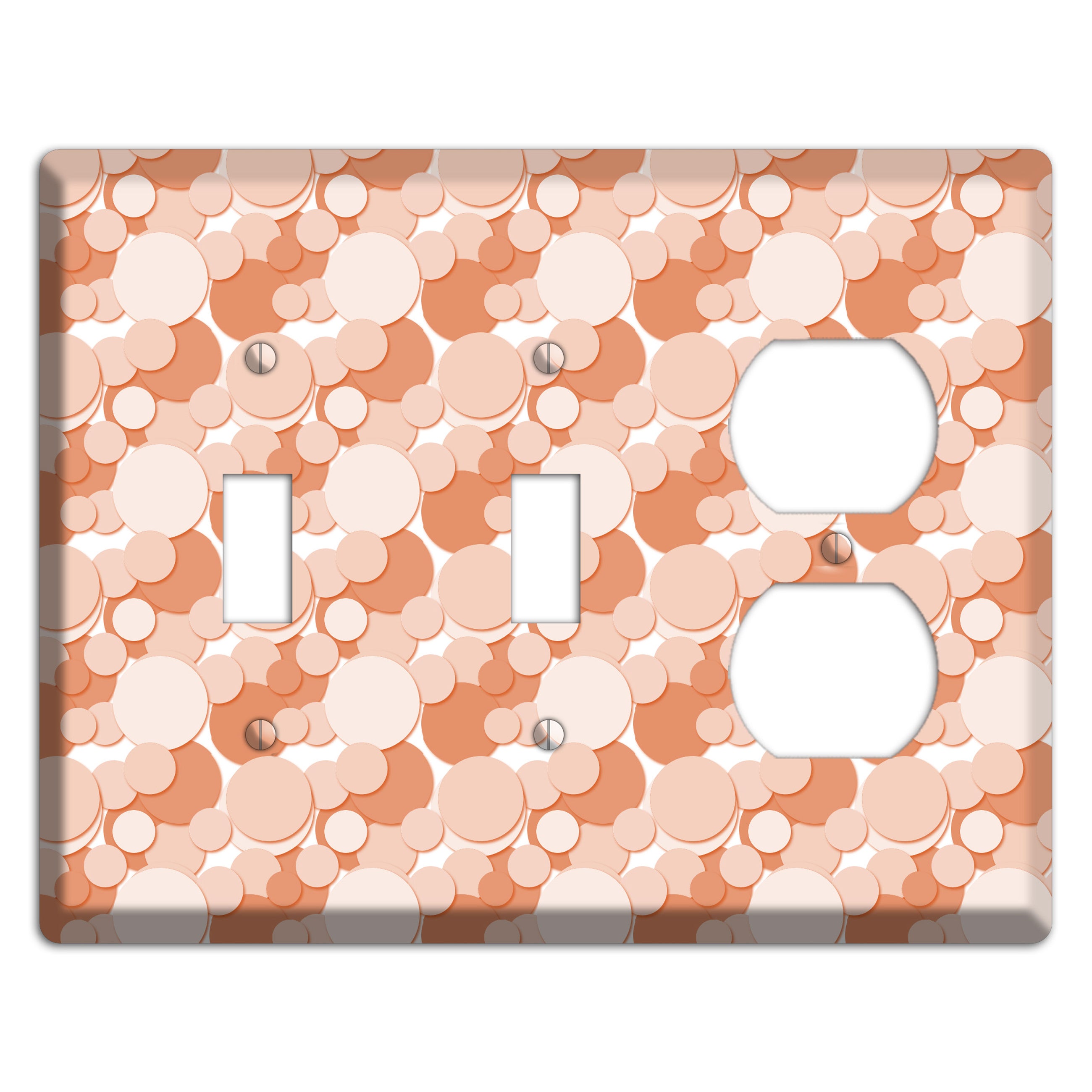 Multi Coral Bubble Dots 2 Toggle / Duplex Wallplate