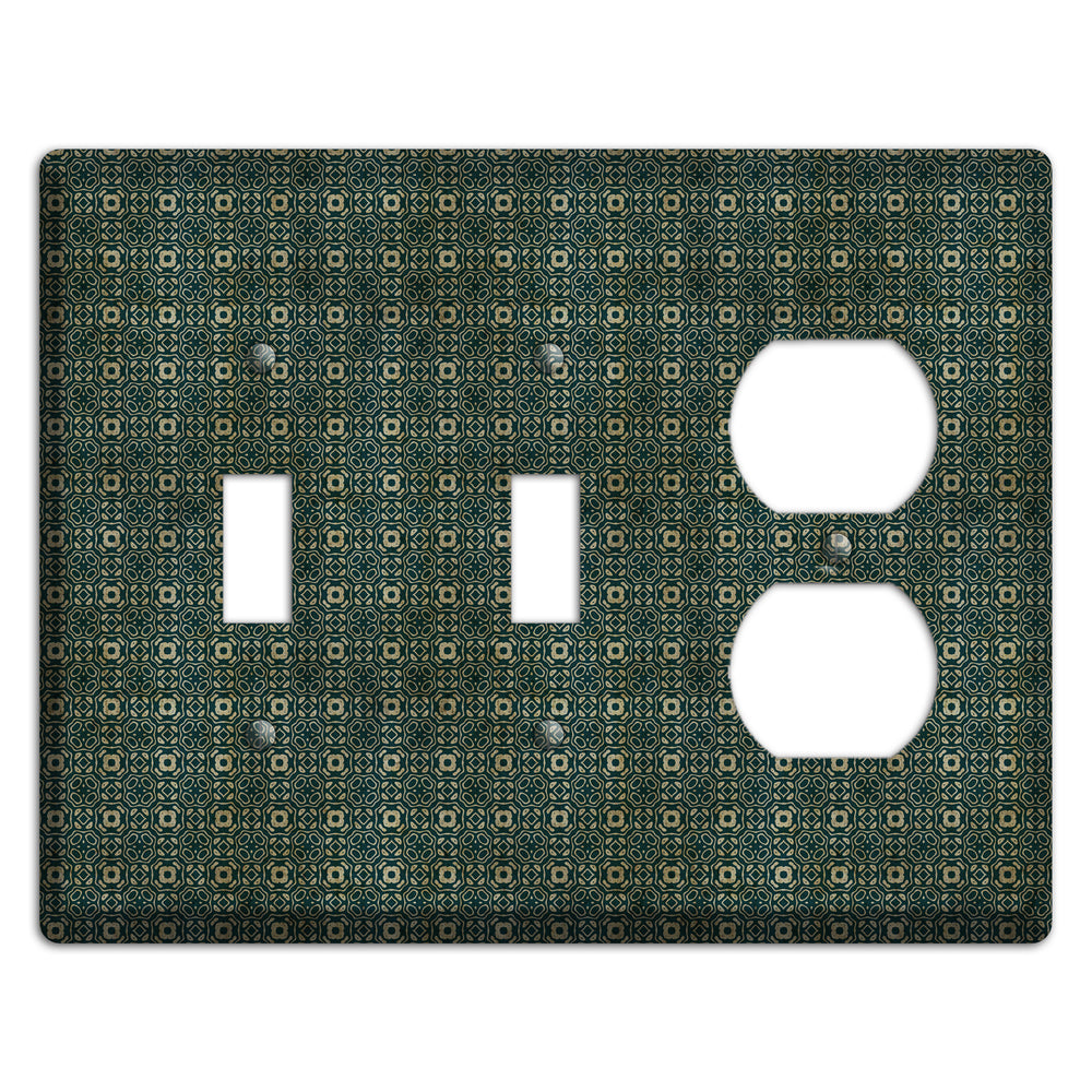 Dark Green Grunge Tapestry 2 Toggle / Duplex Wallplate