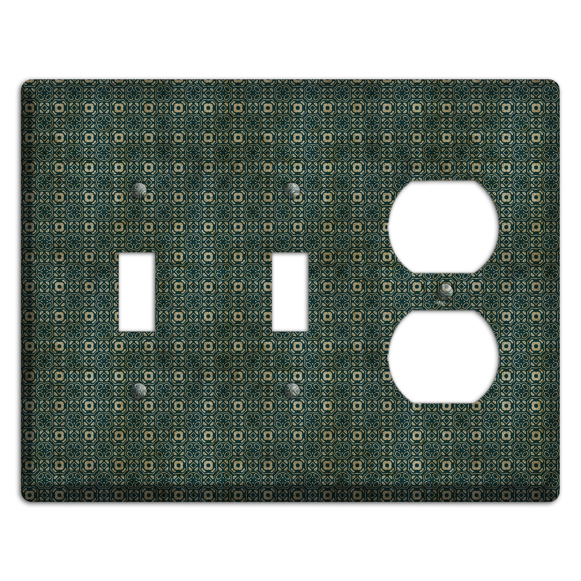 Dark Green Grunge Tapestry 2 Toggle / Duplex Wallplate
