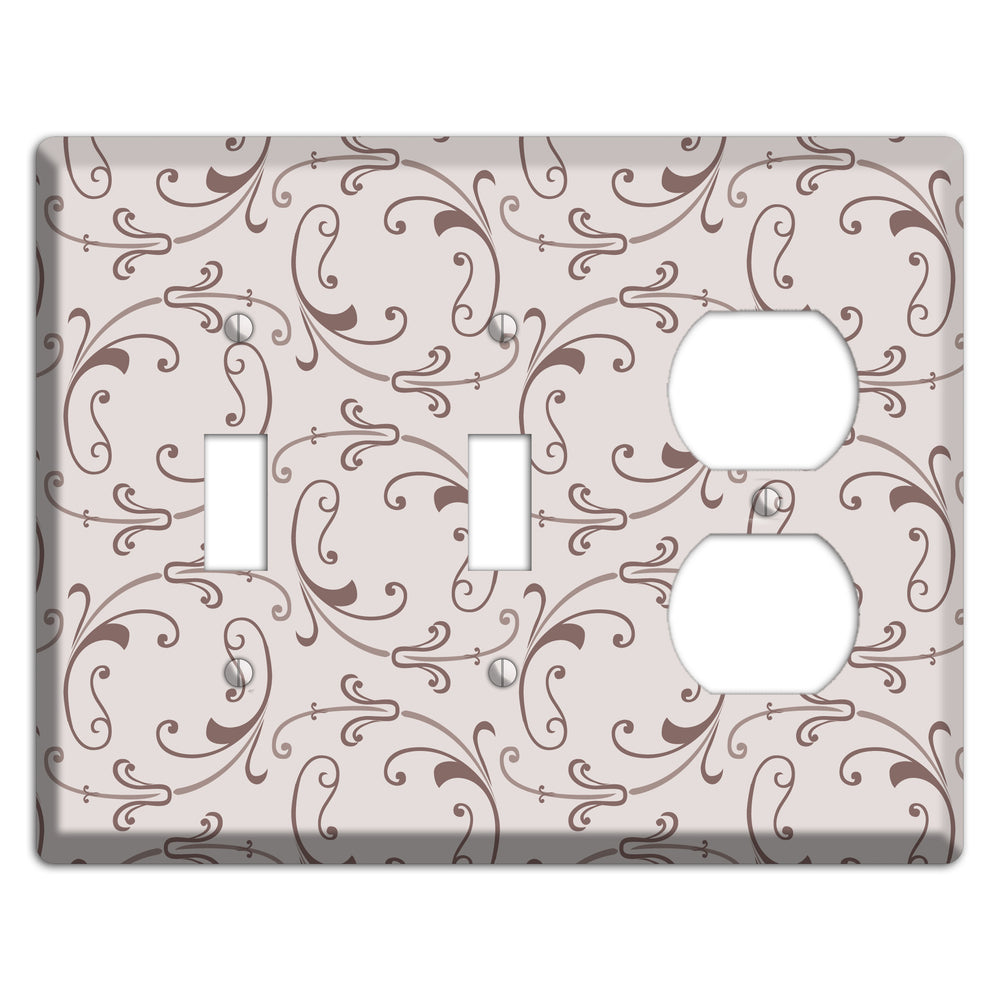 Mauve Victorian Sprig 2 Toggle / Duplex Wallplate