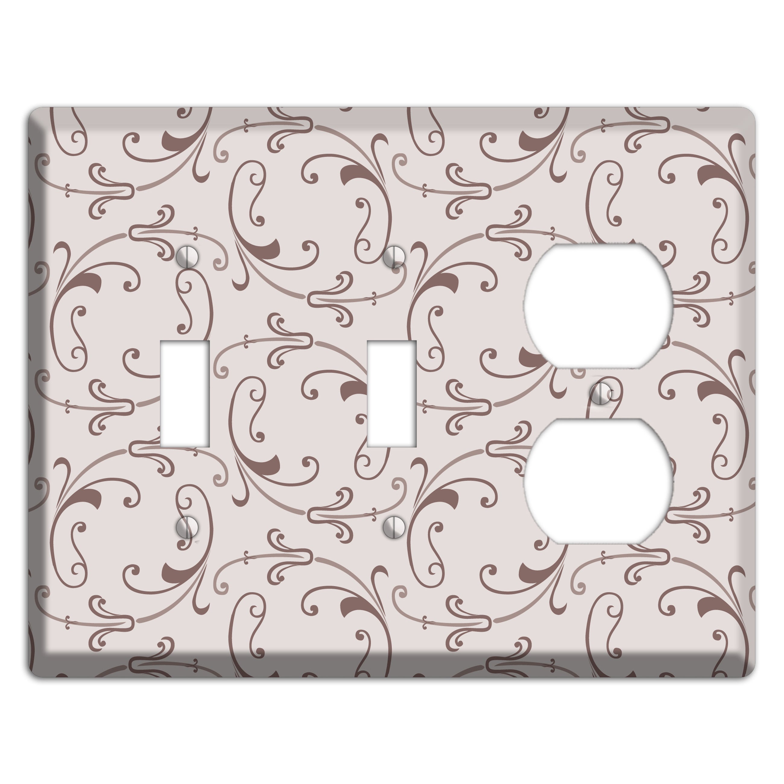 Mauve Victorian Sprig 2 Toggle / Duplex Wallplate