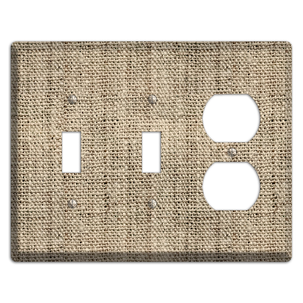 Hillary Burlap 2 Toggle / Duplex Wallplate