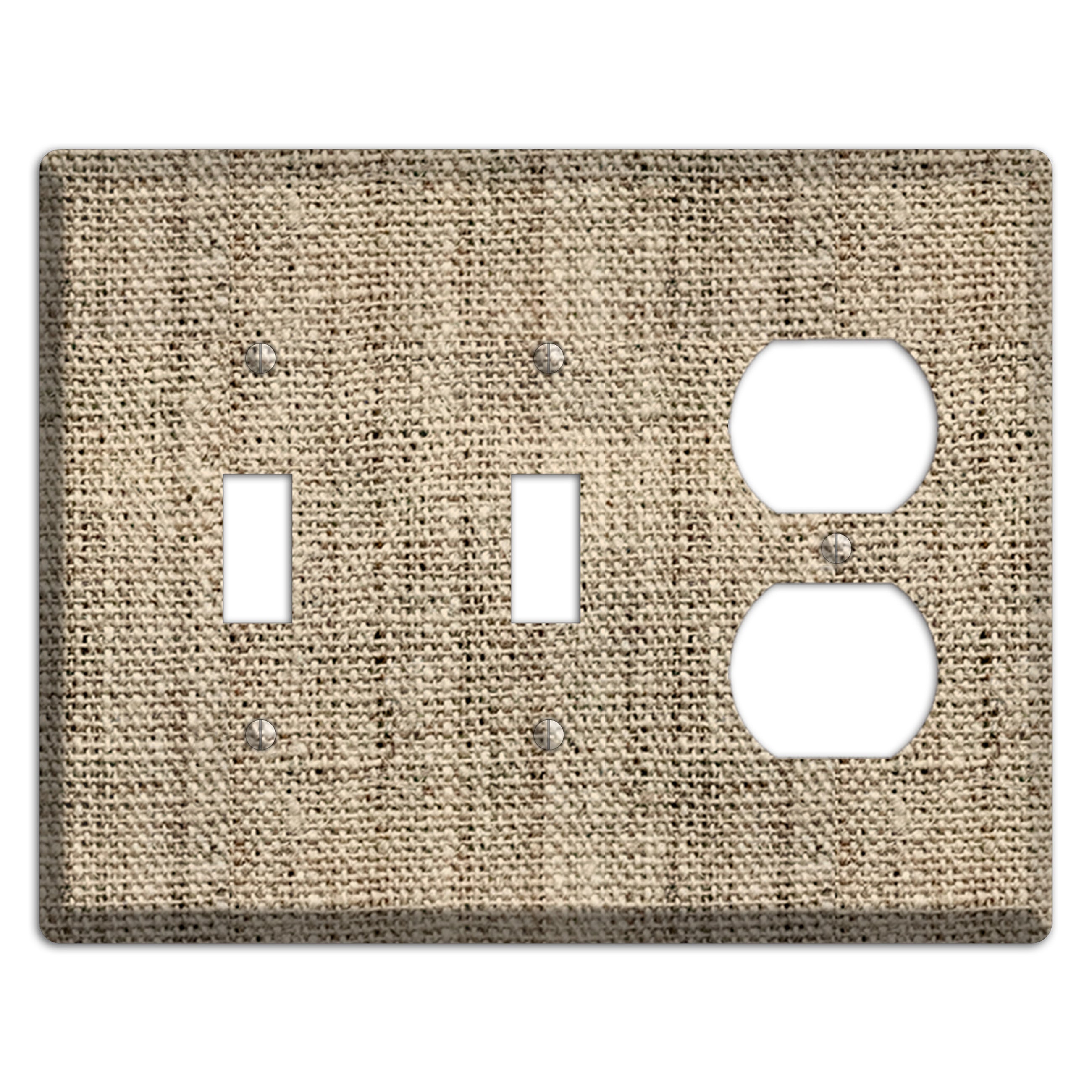 Hillary Burlap 2 Toggle / Duplex Wallplate