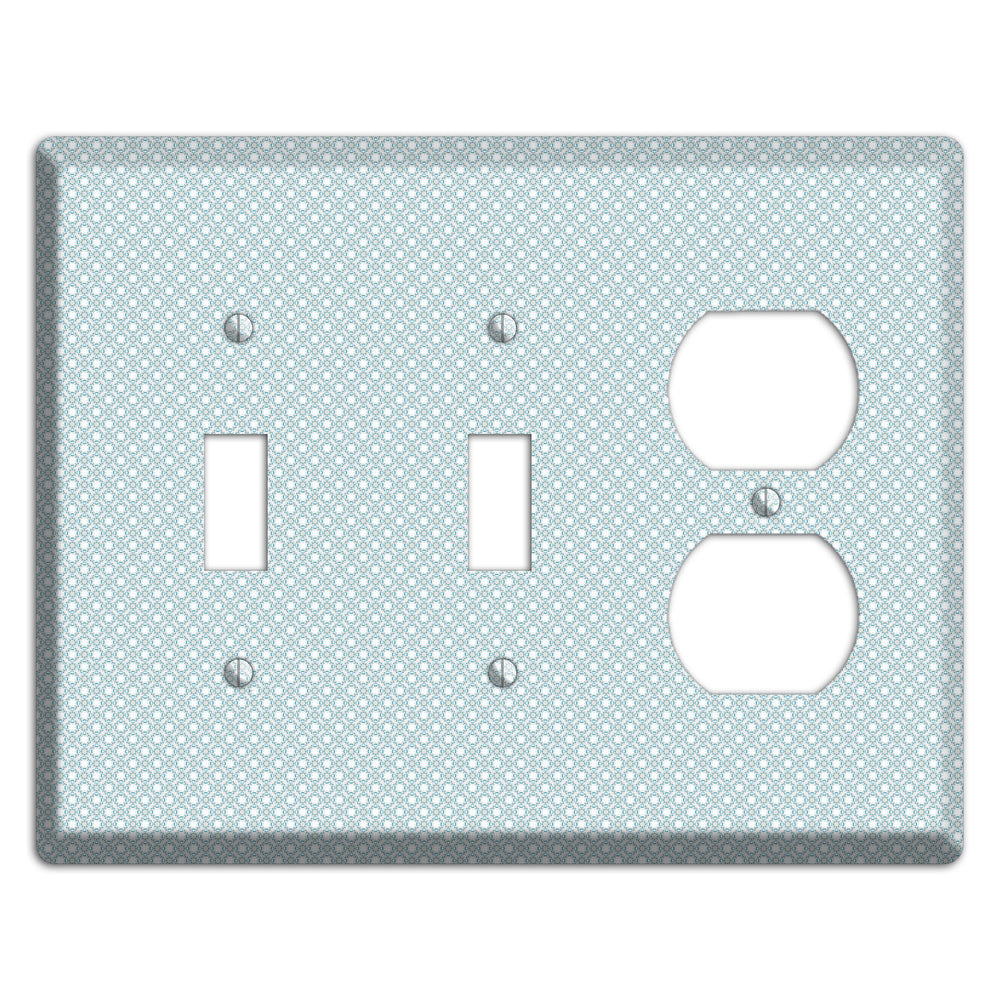 Light Blue Geometric 2 Toggle / Duplex Wallplate